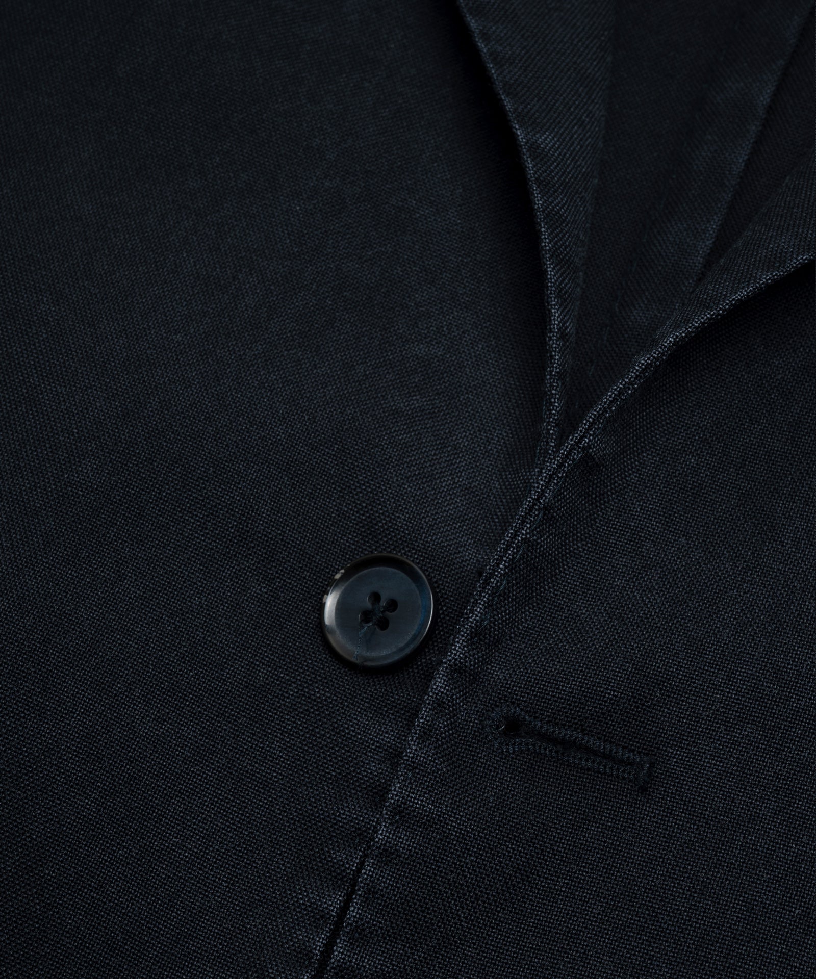 Colbert scheerwol garment-dyed donkerblauw