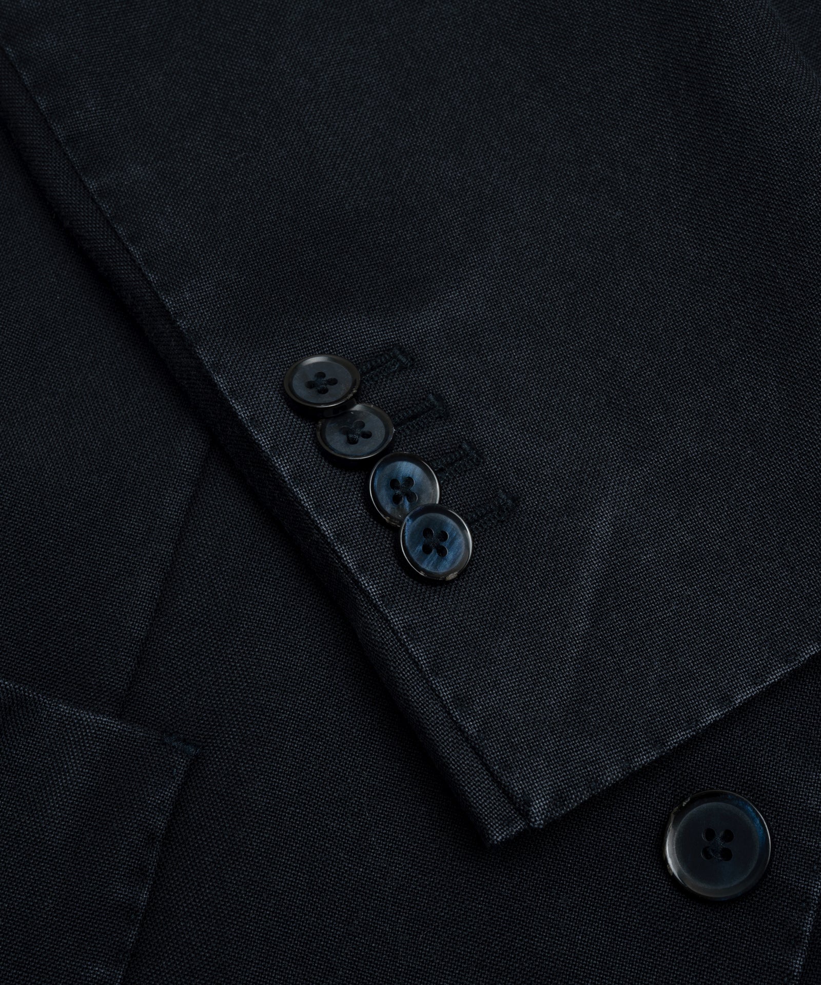 Colbert scheerwol garment-dyed donkerblauw