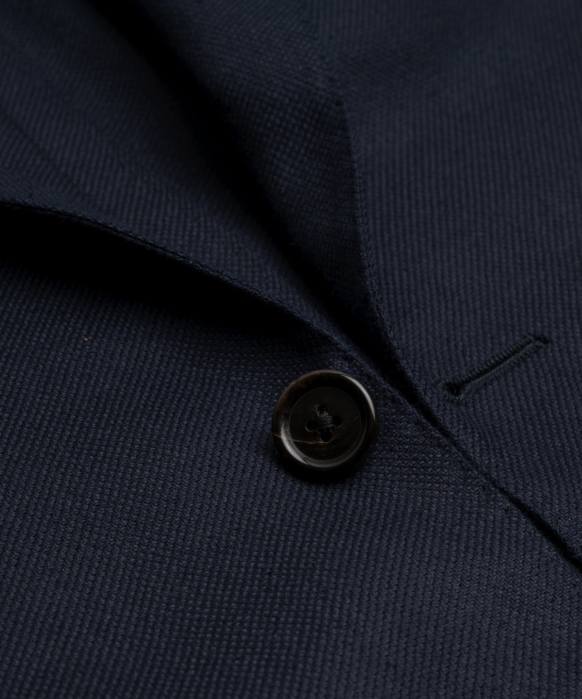 Colbert zijde/scheerwol donkerblauw