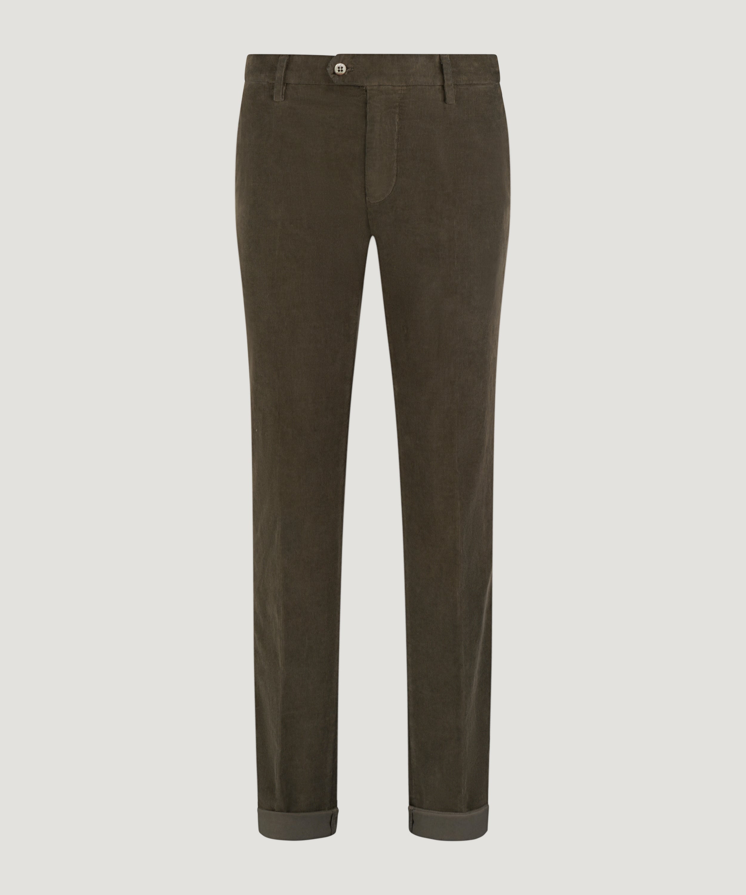 New York style chino gewassen katoen corduroy stretch donkerbruin