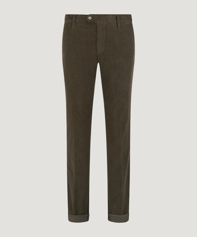 New York style chino gewassen katoen corduroy stretch donkerbruin