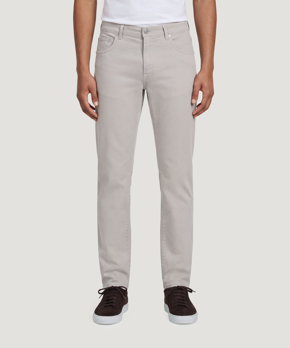 Breakbeat 5-pocket katoen/lyocell stretch lichtgrijs