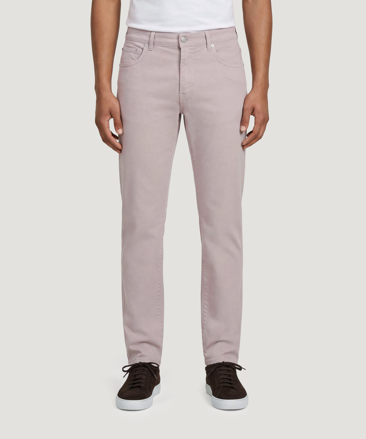 Breakbeat 5-pocket katoen/lyocell stretch lichtroze