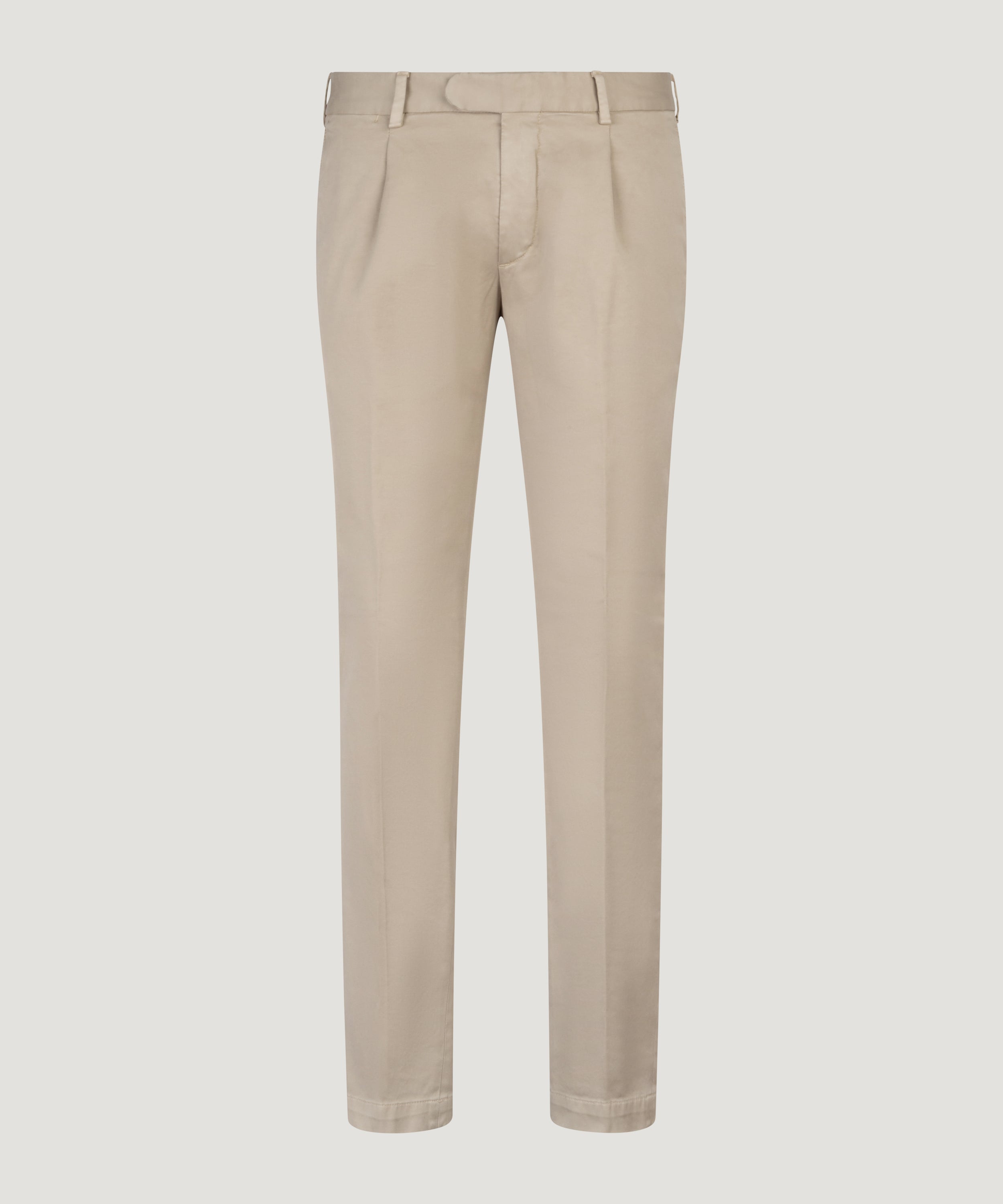 Pantalon Supima katoen stretch zand