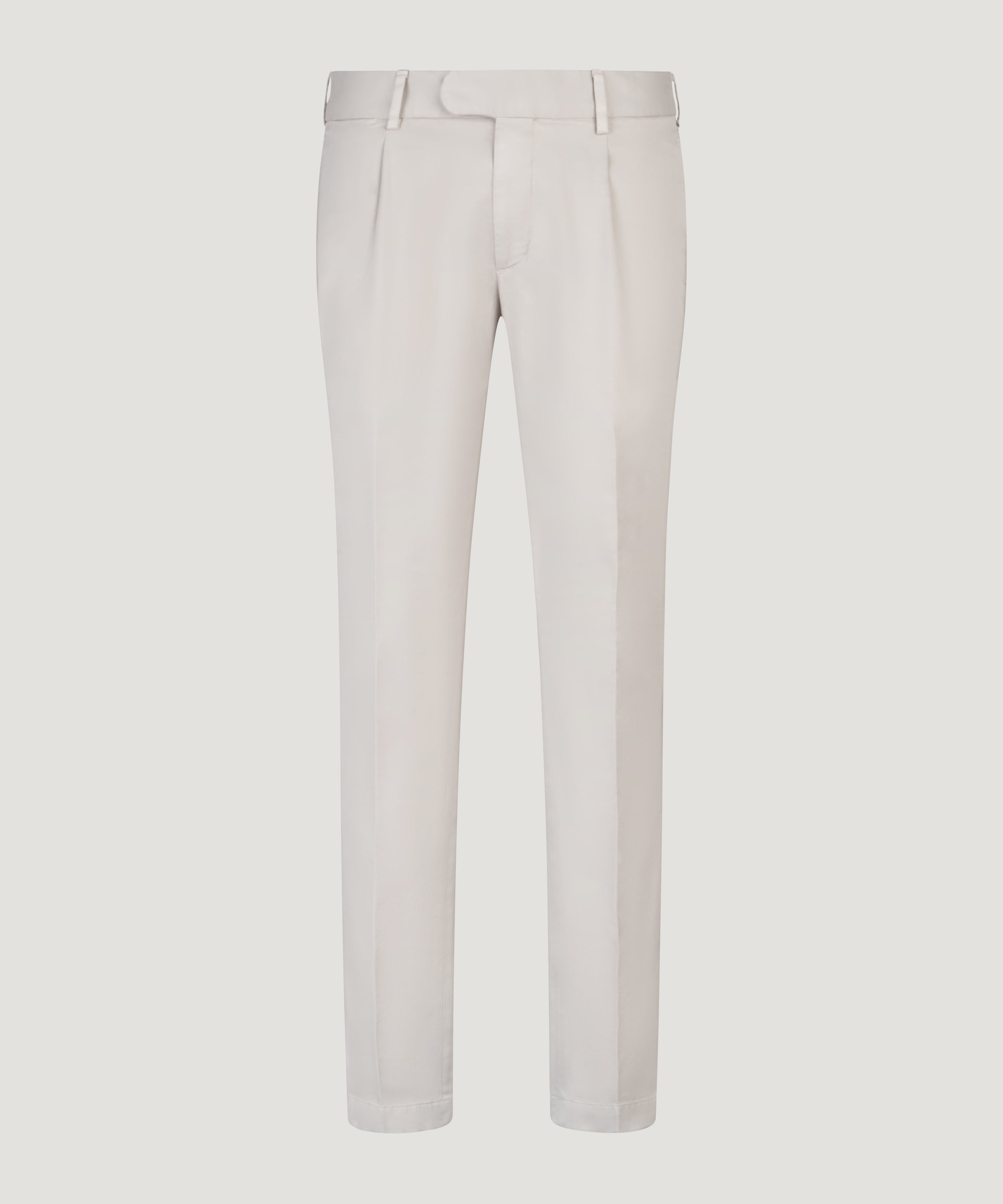 Pantalon Supima katoen stretch lichtgrijs