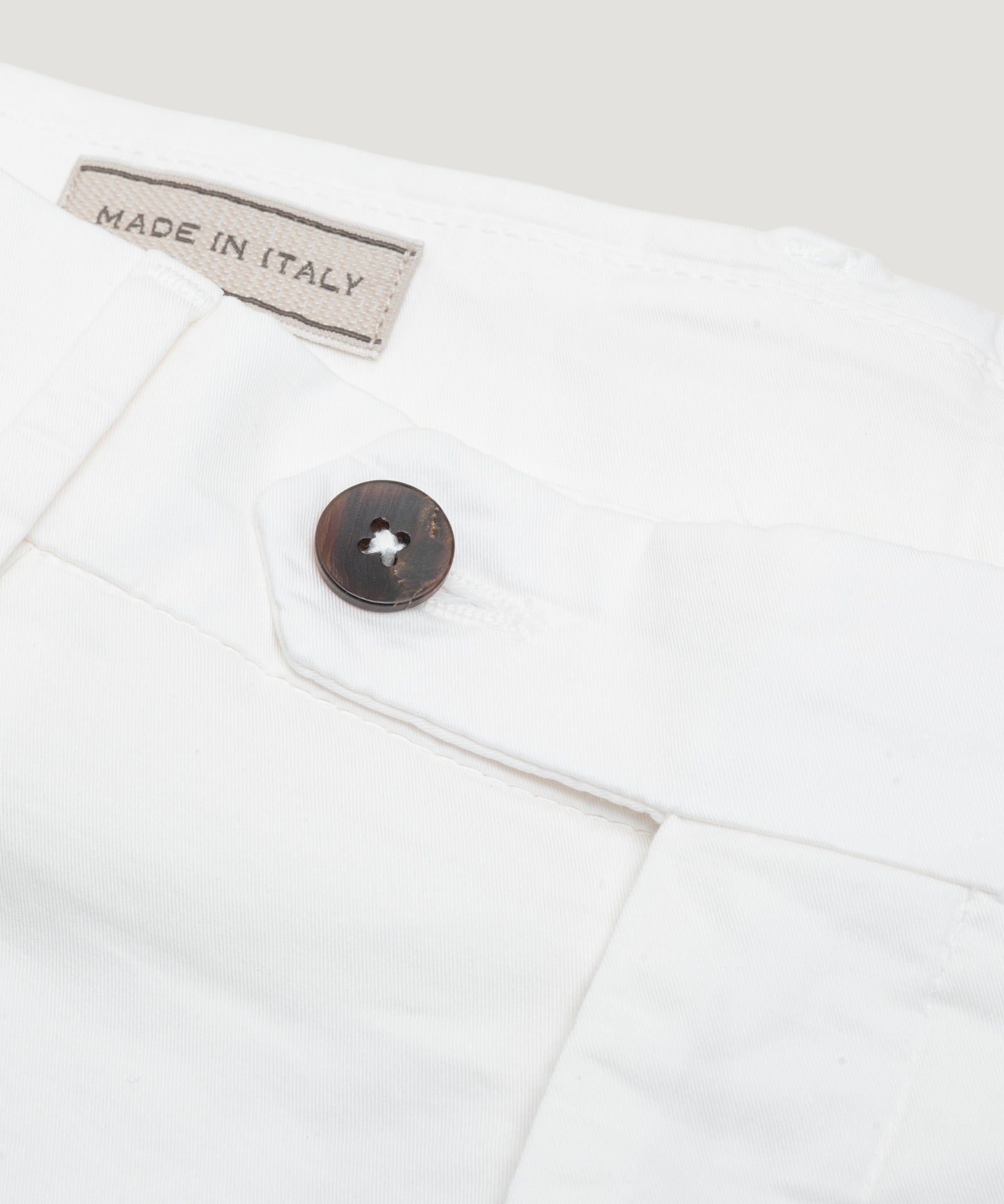 Slim shorts katoen stretch wit