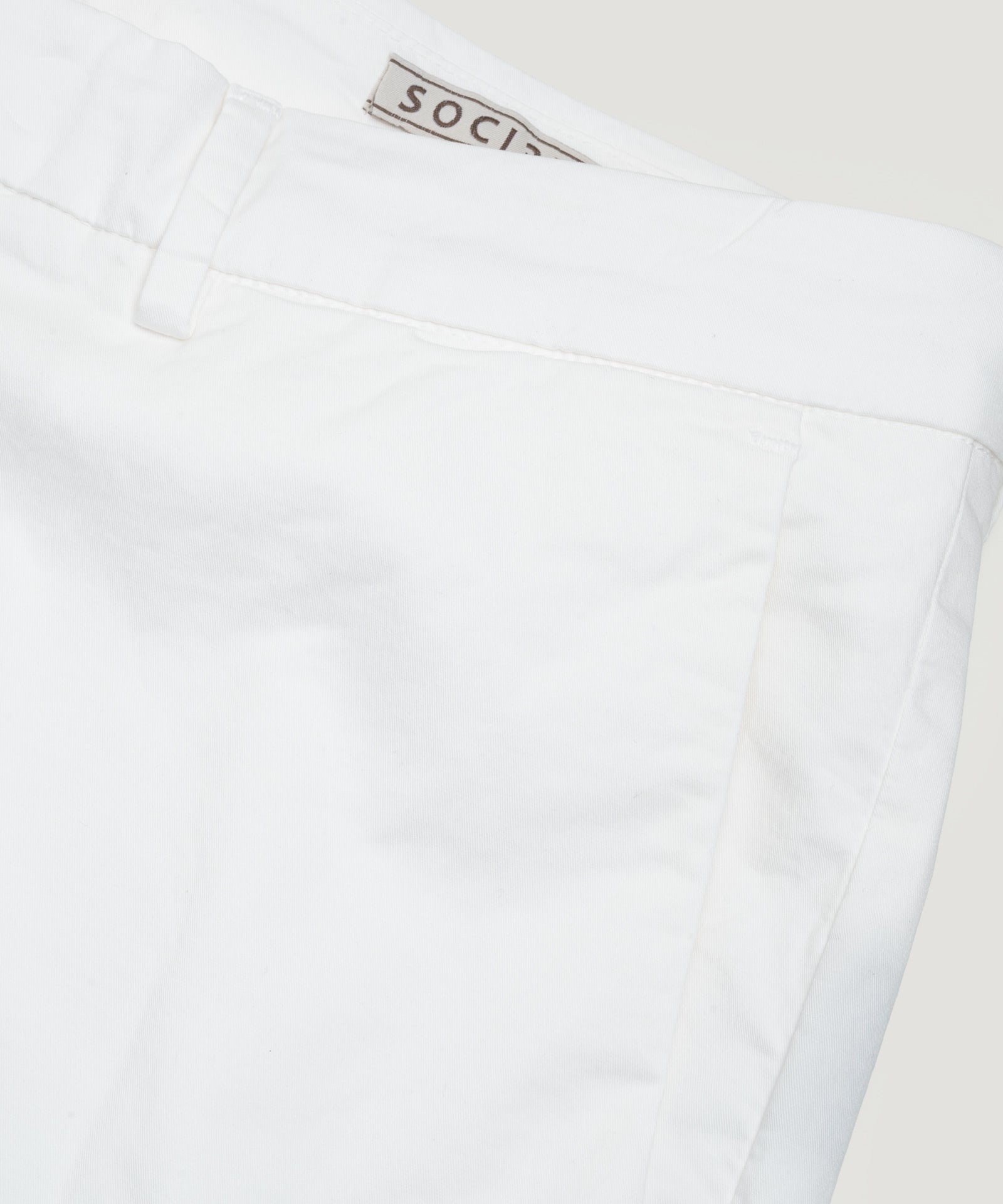 Slim shorts katoen stretch wit
