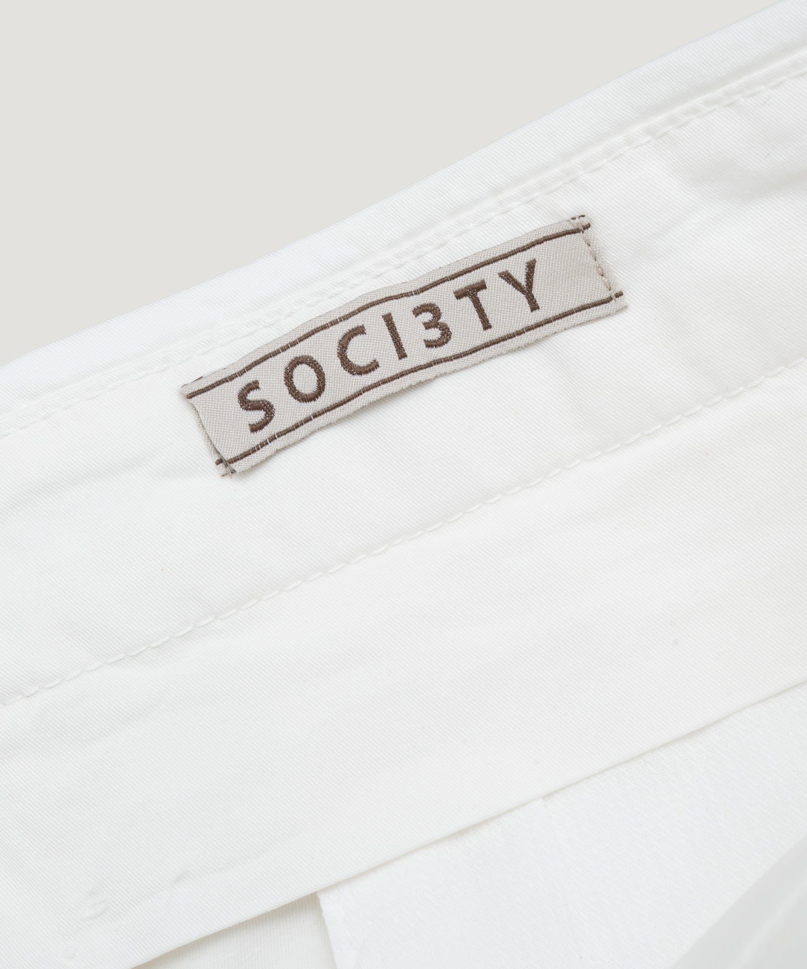 Slim shorts katoen stretch wit