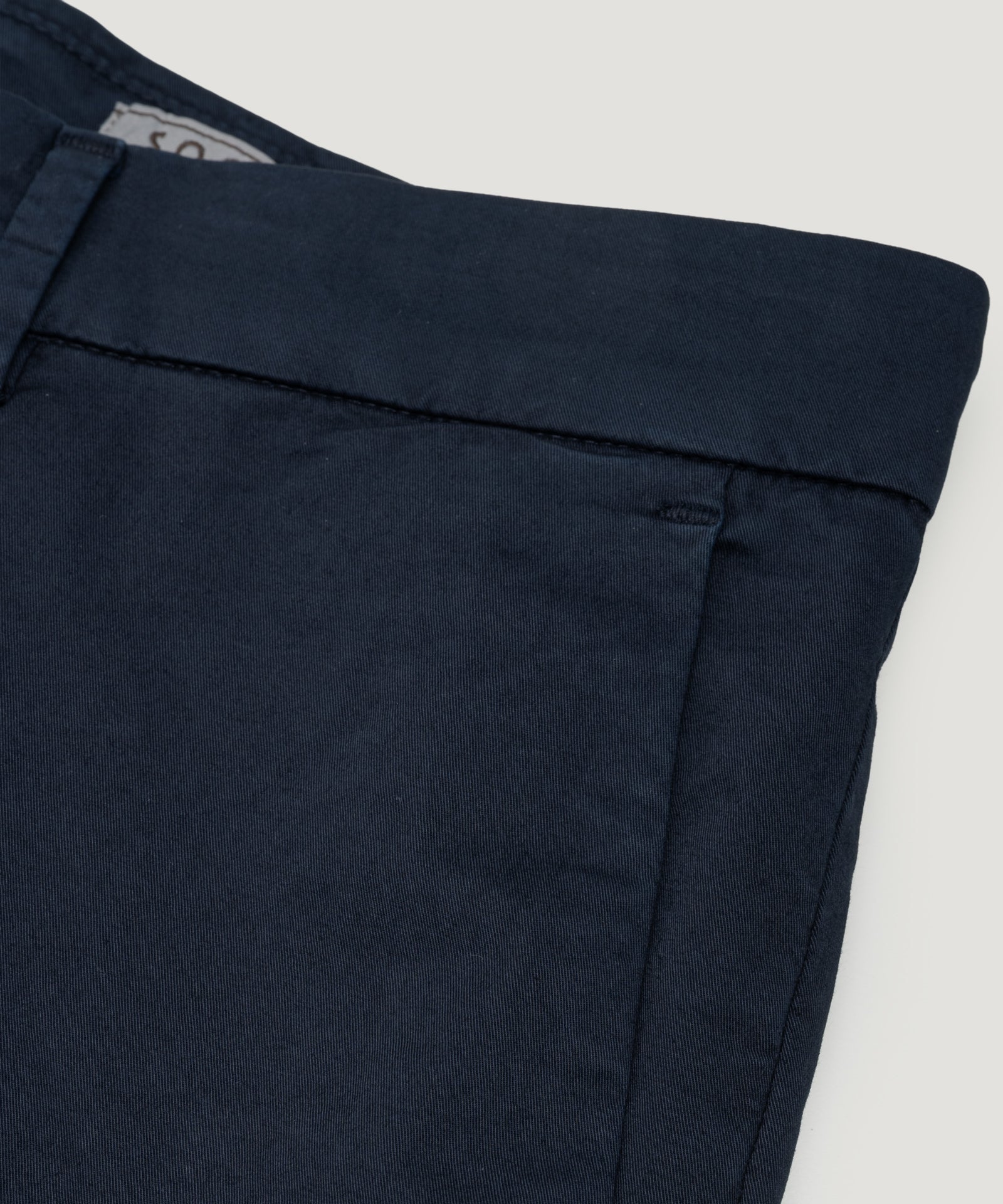 Slim shorts katoen stretch donkerblauw