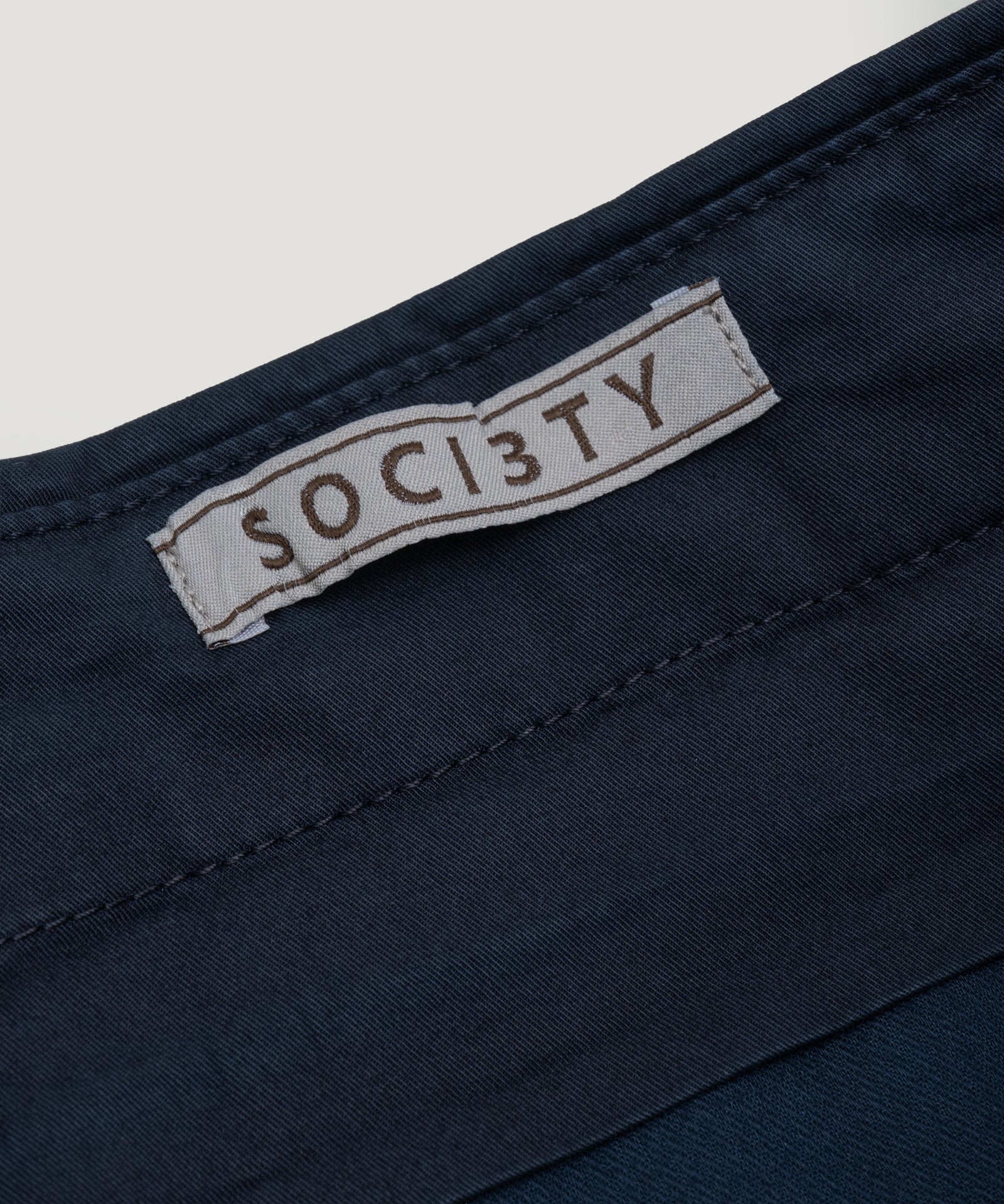 Slim shorts katoen stretch donkerblauw