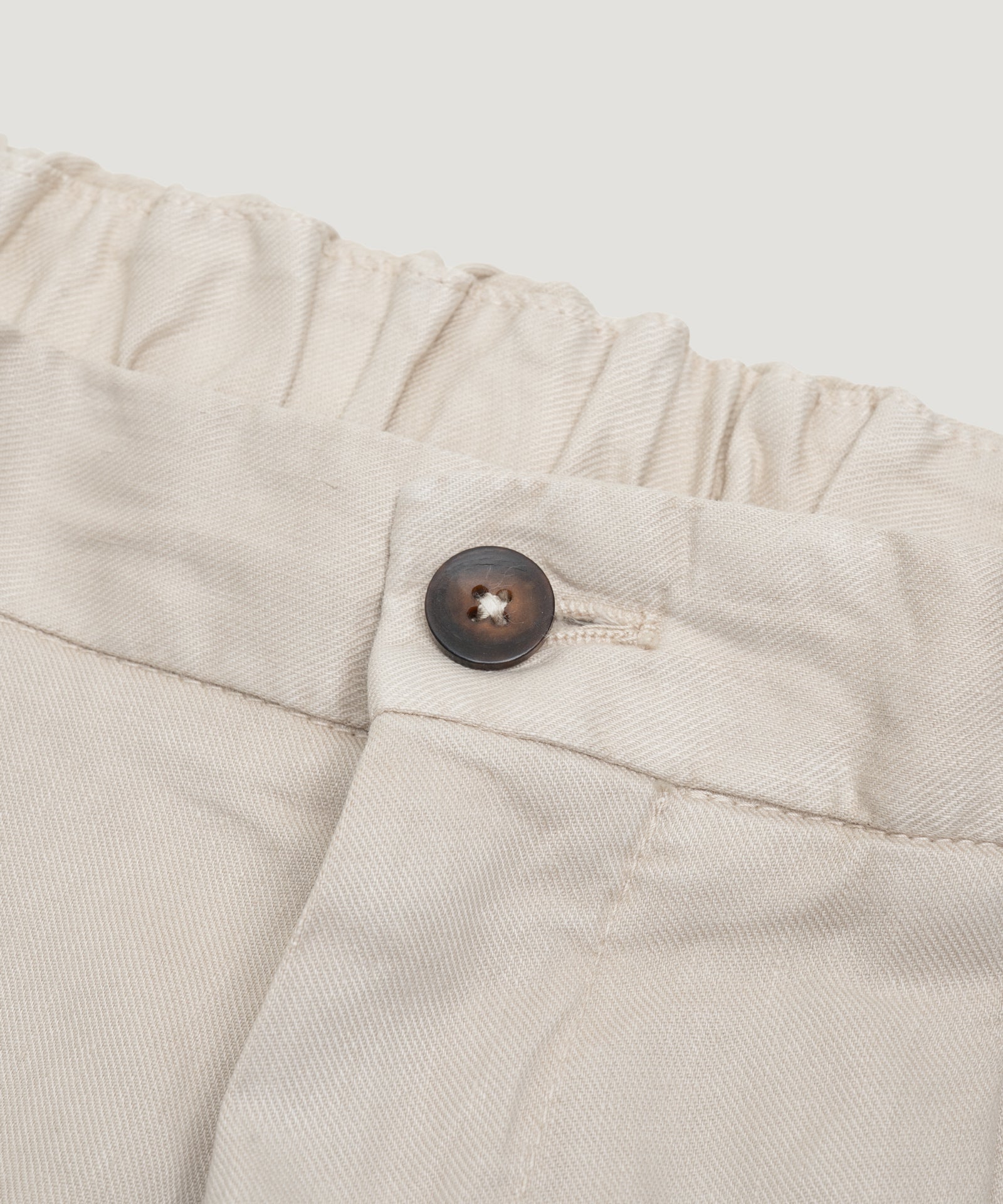 Pleated bermuda shorts linnen/katoen stretch beige