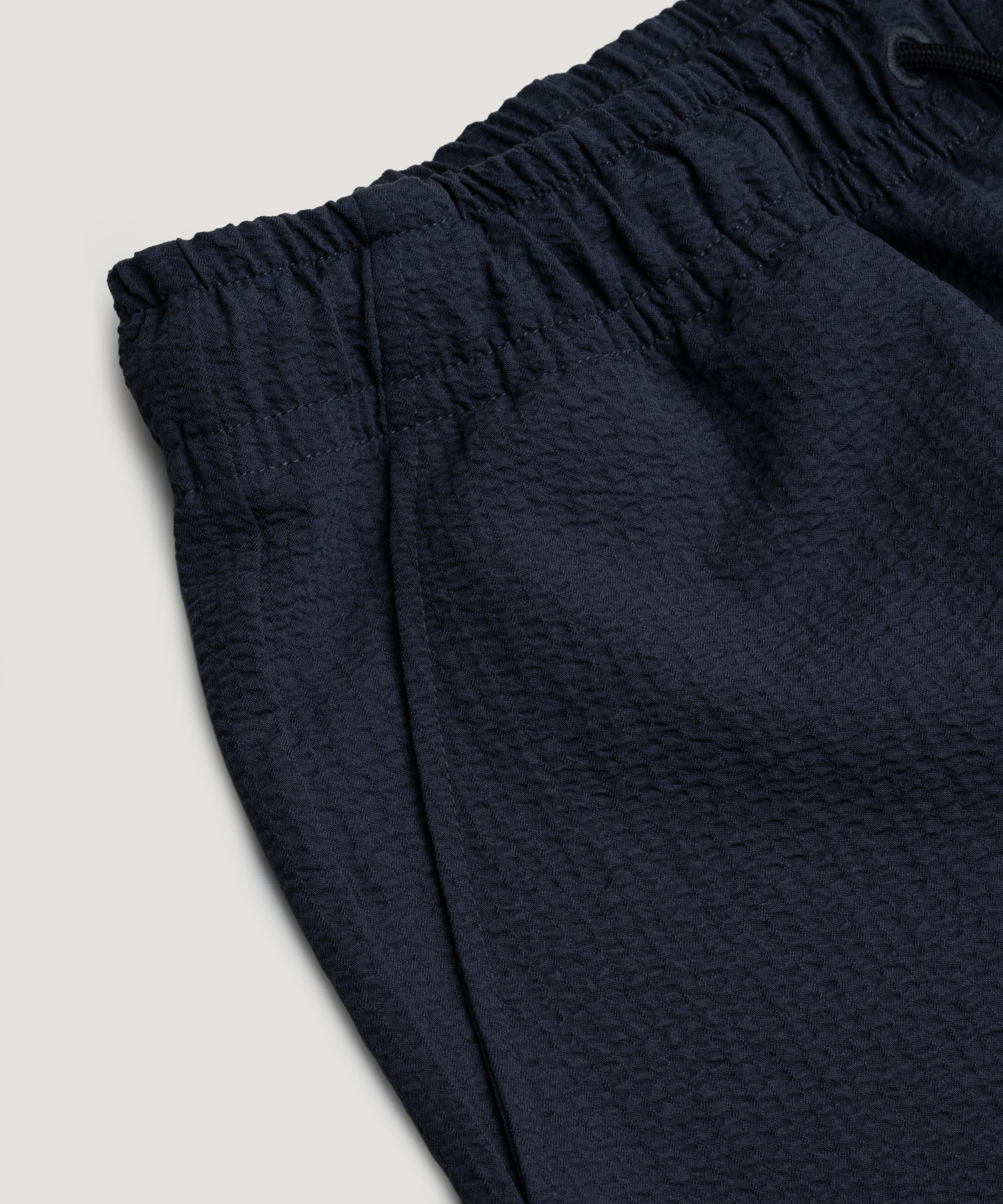 Seersucker shorts donkerblauw