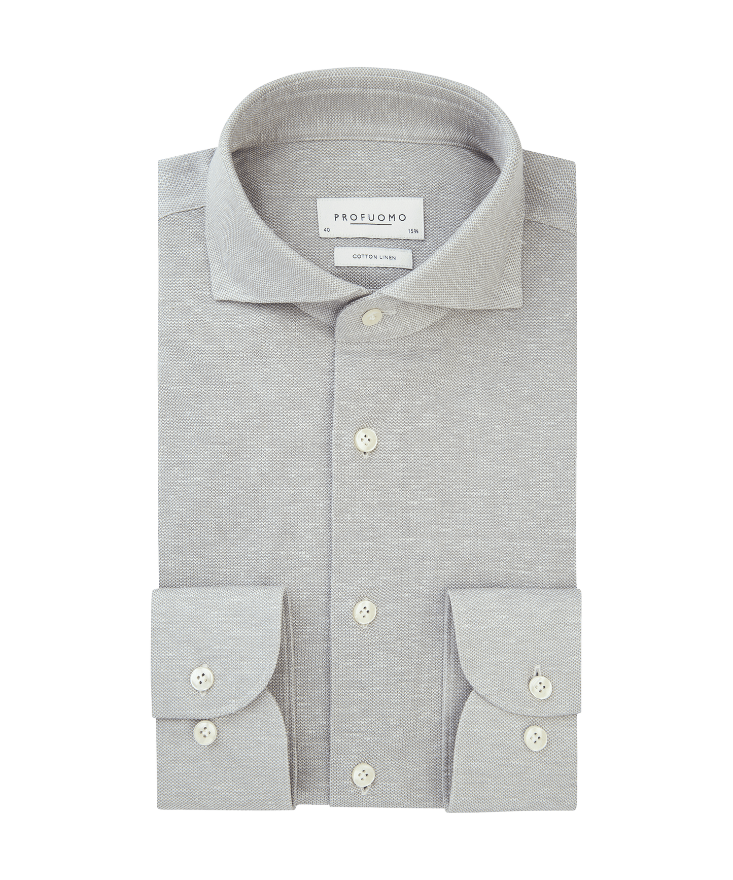 Overhemd katoen/linnen lichtgroen