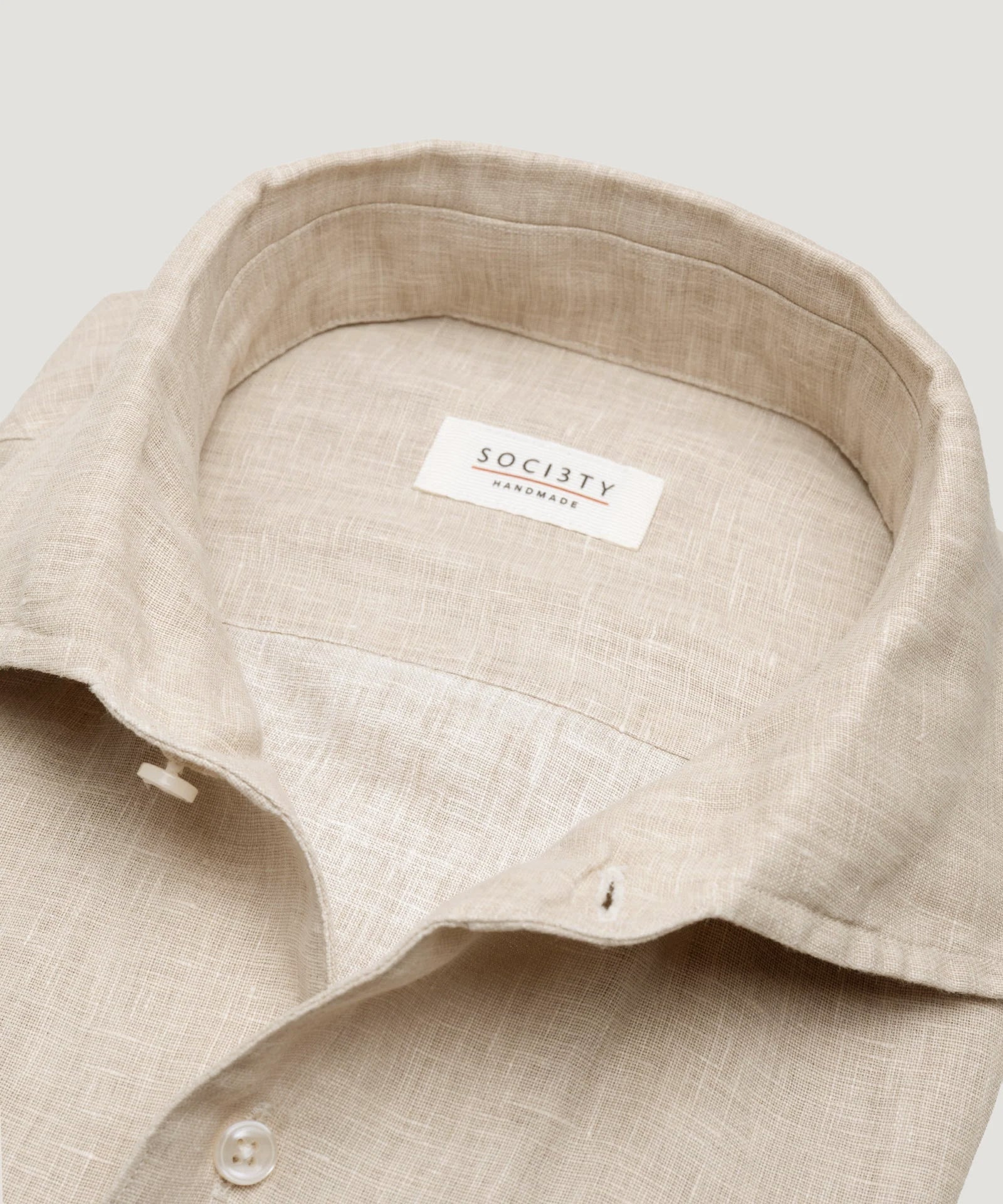 Overhemd one piece linnen lichtbruin