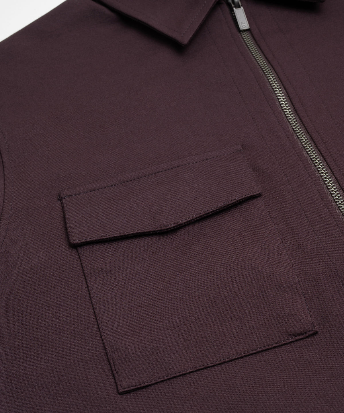 Overshirt viscose/polyamide stretch bordeauxrood