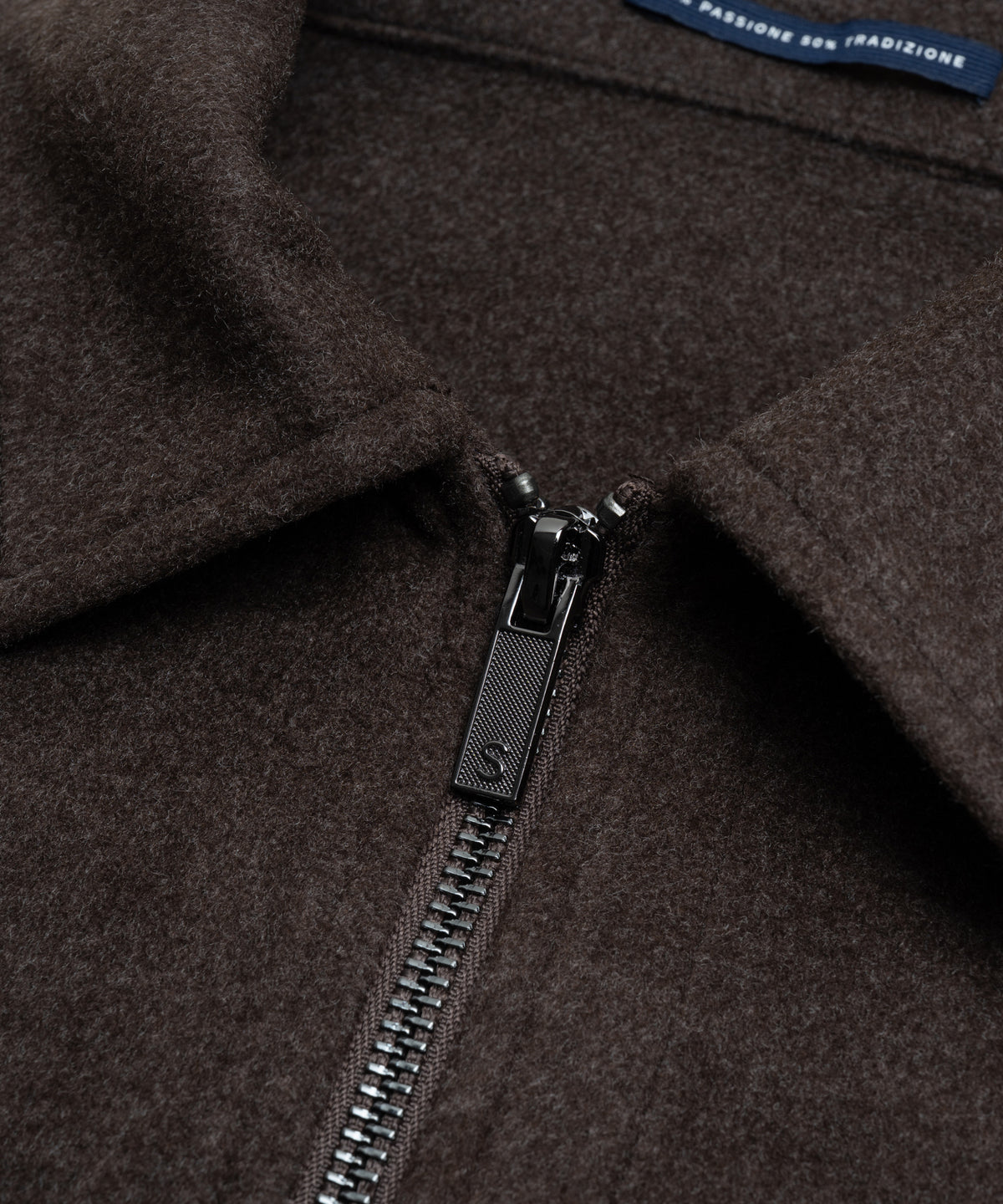 Overshirt donkerbruin gemêleerd