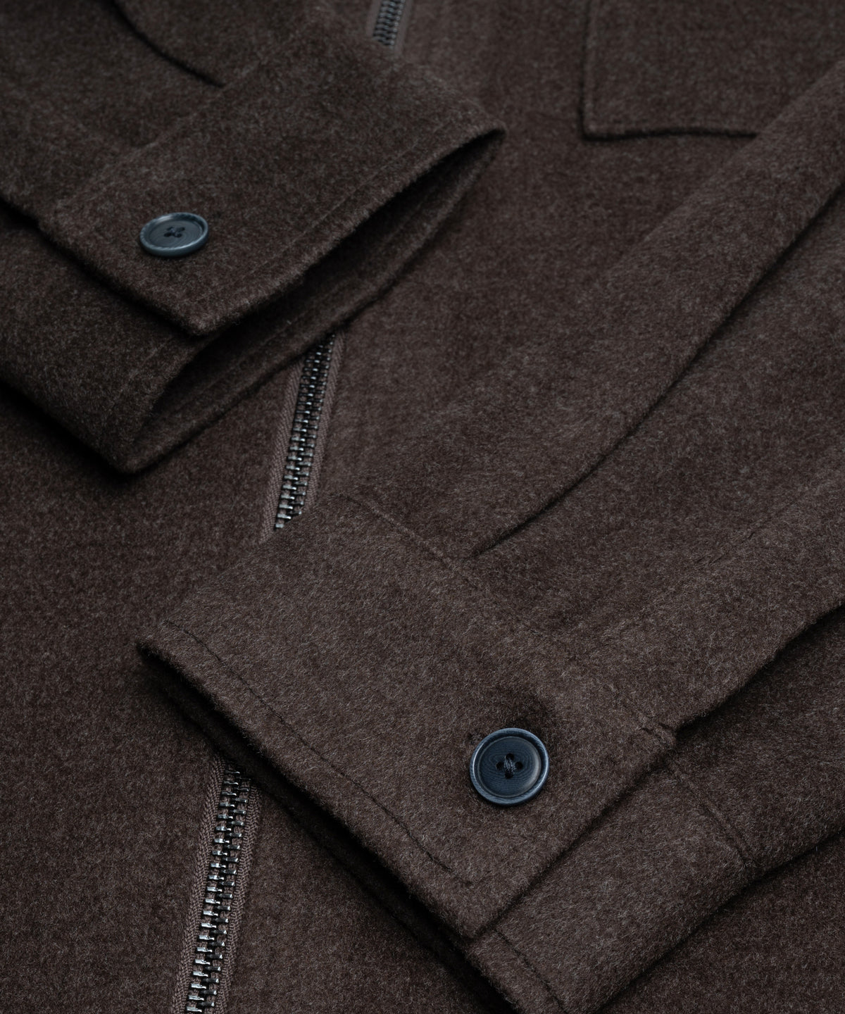 Overshirt donkerbruin gemêleerd