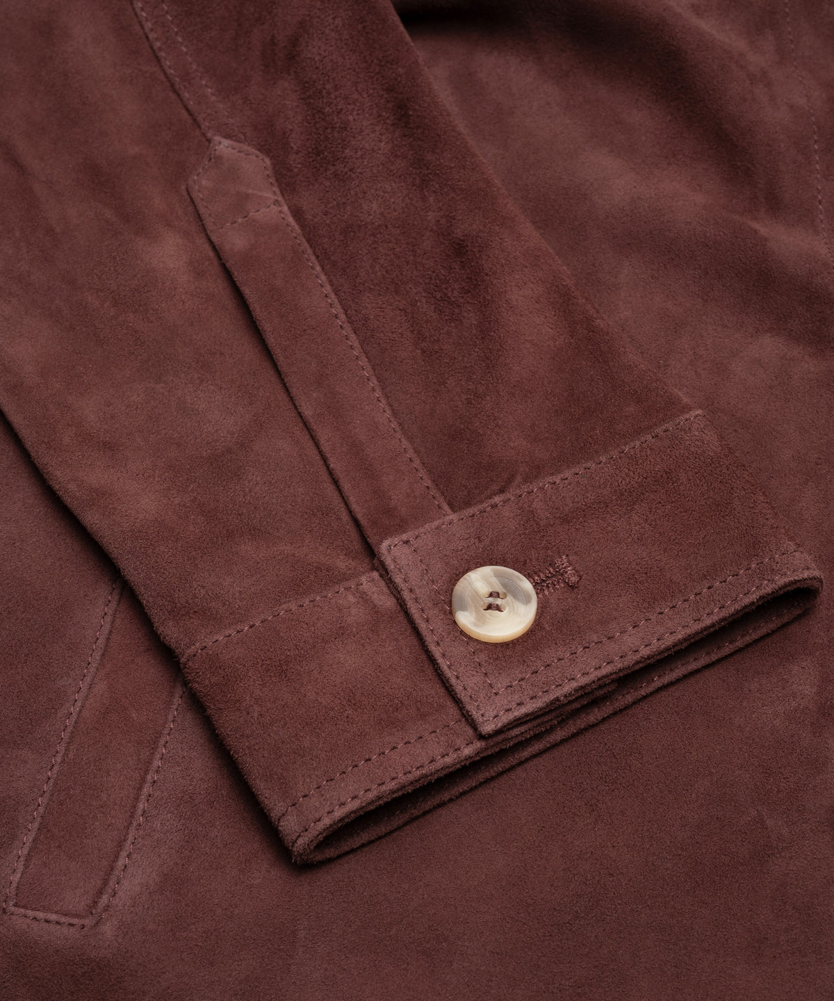 Mex overshirt suède bordeauxrood