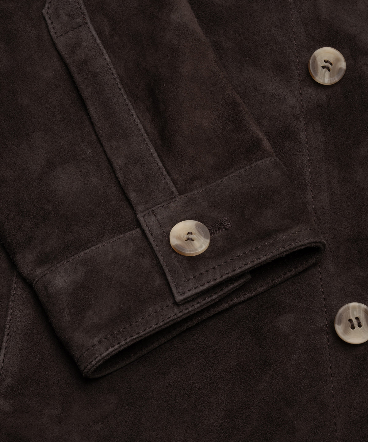 Mex overshirt suède donkerbruin