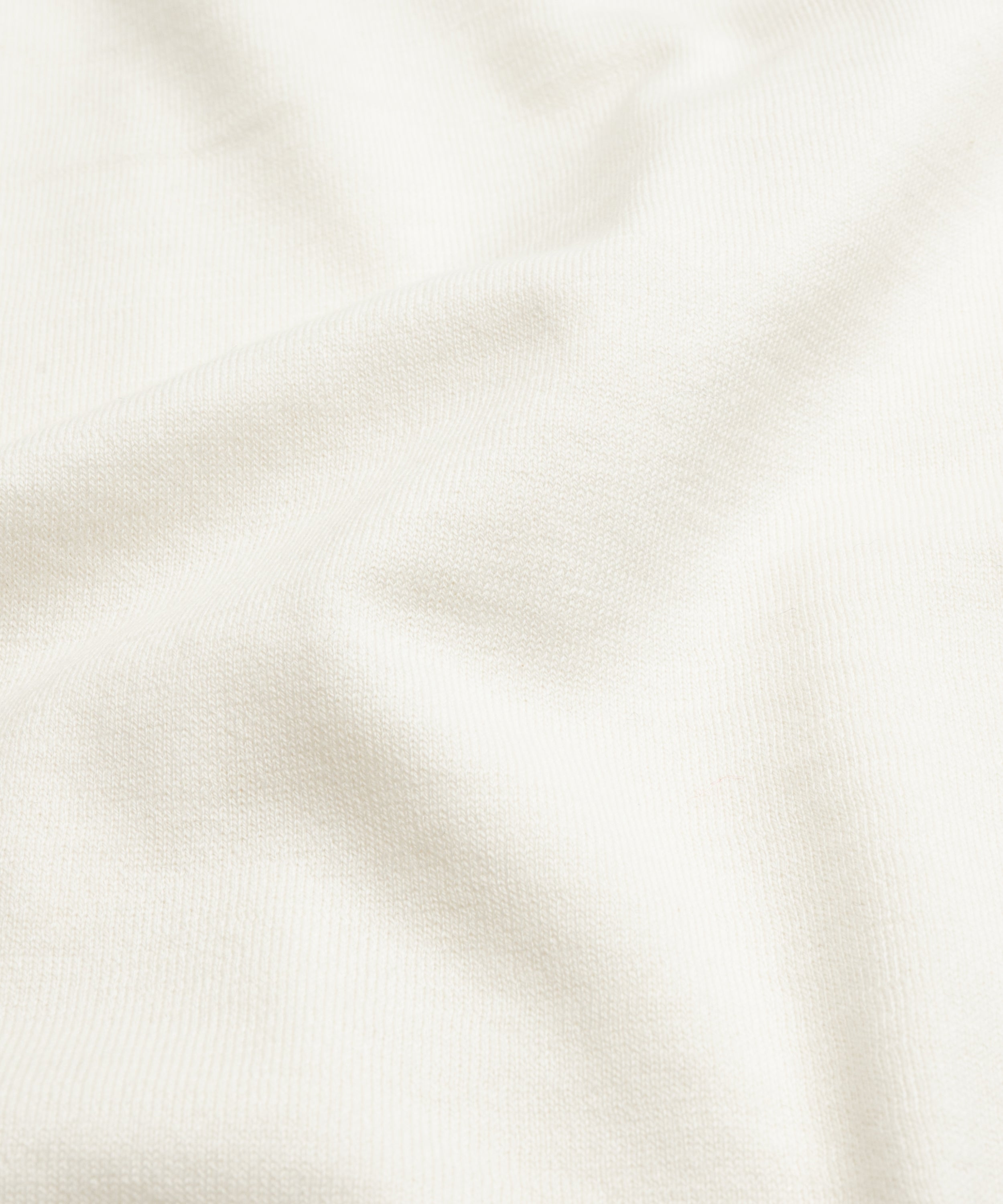 Riva buttonless polo katoen/zijde/kasjmier off-white