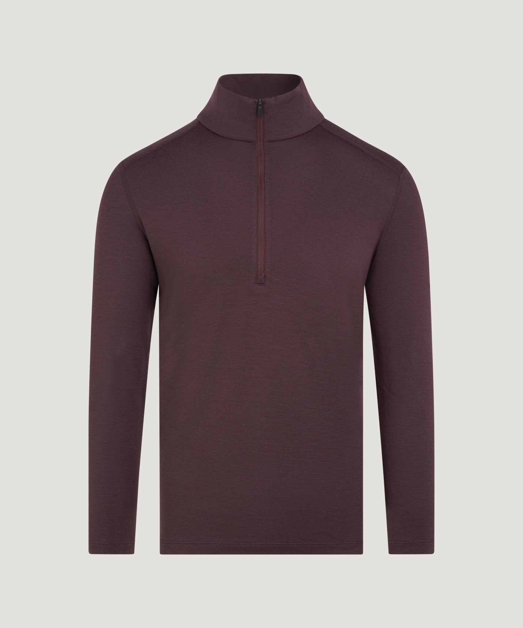 ICEBREAKER 260 Tech Half - zip Thermal Top merinowol bordeauxrood - THE SOCIETY SHOP