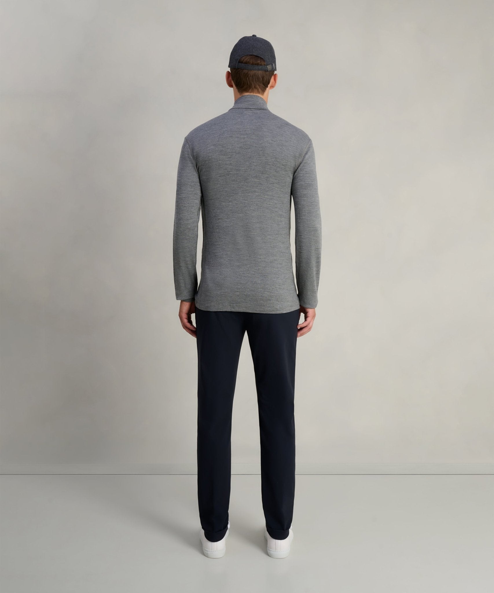 ICEBREAKER 260 Tech Half - zip Thermal Top merinowol gritstone grijs - THE SOCIETY SHOP