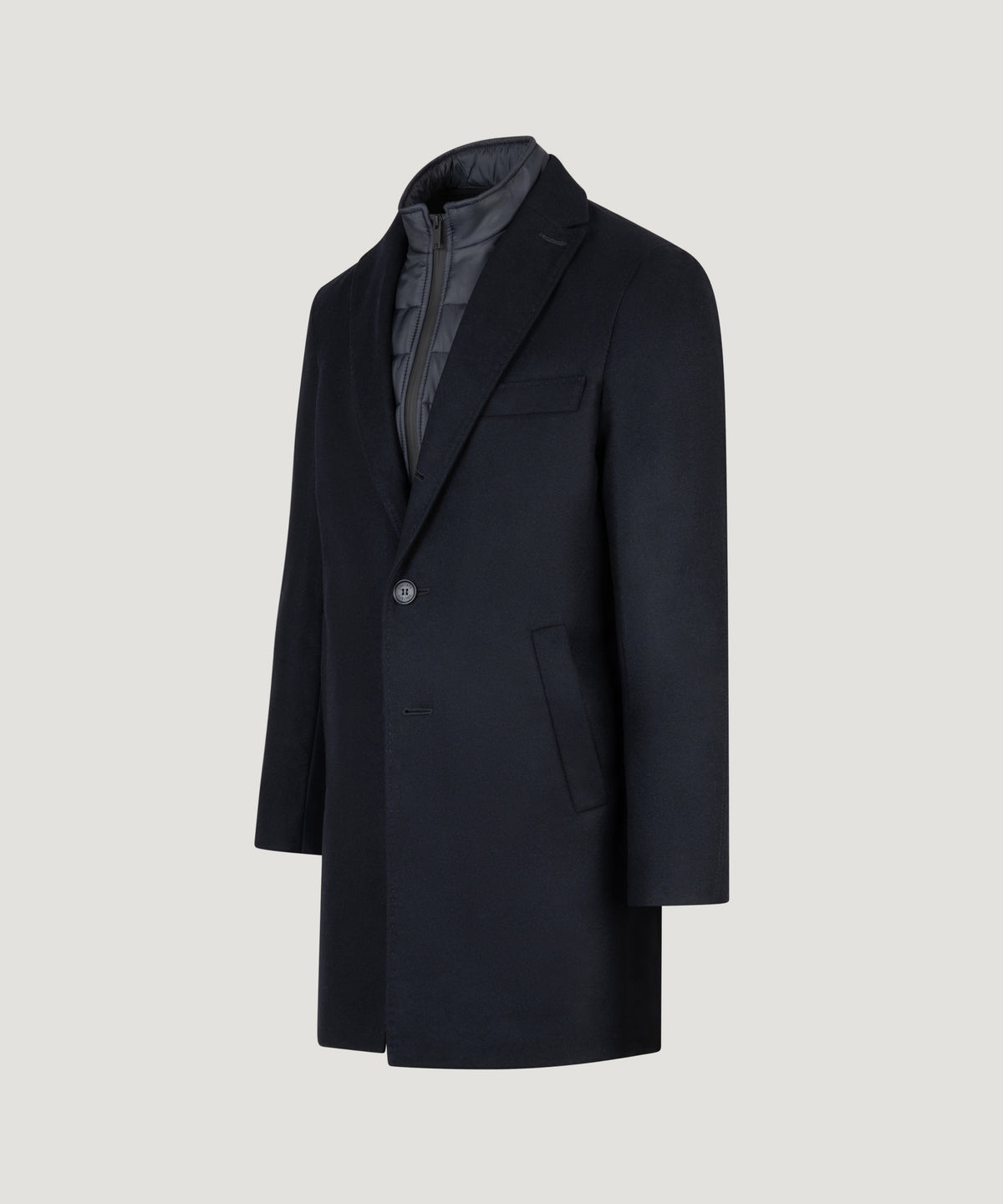 The Coat wol-kasjmiermix donkerblauw