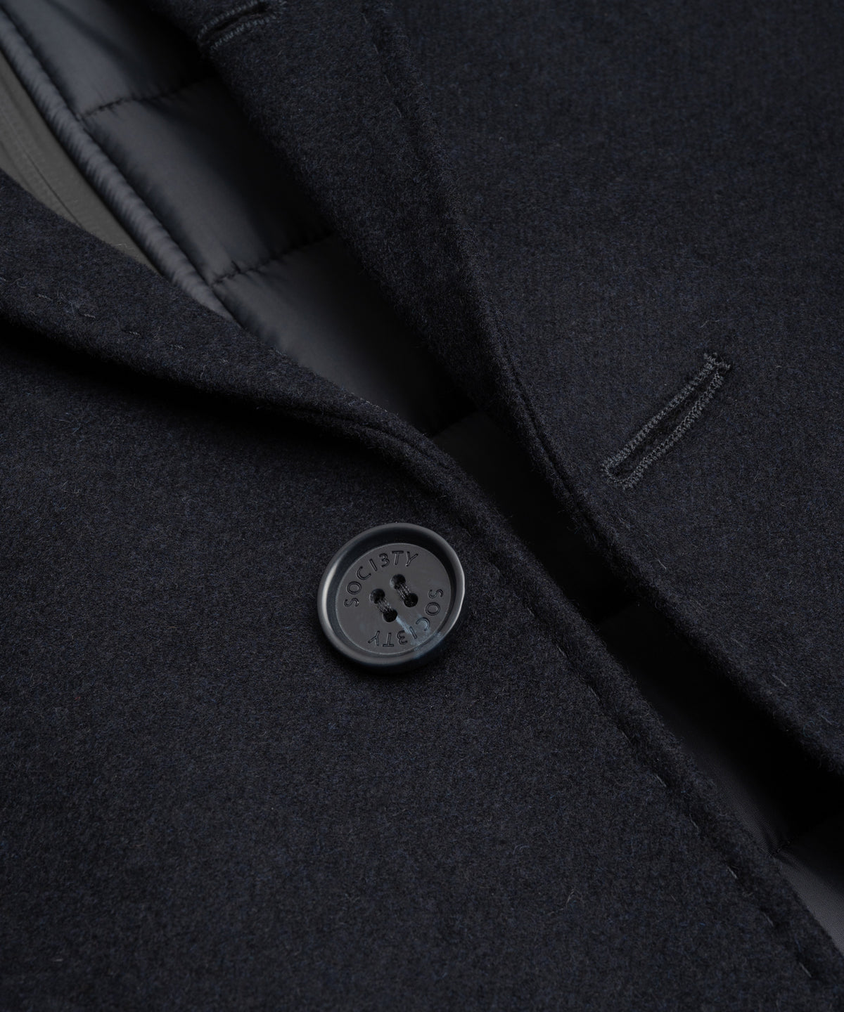 The Coat wol-kasjmiermix donkerblauw