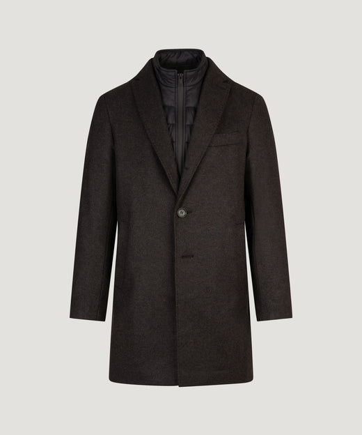 The Coat wol-kasjmiermix donkerbruin