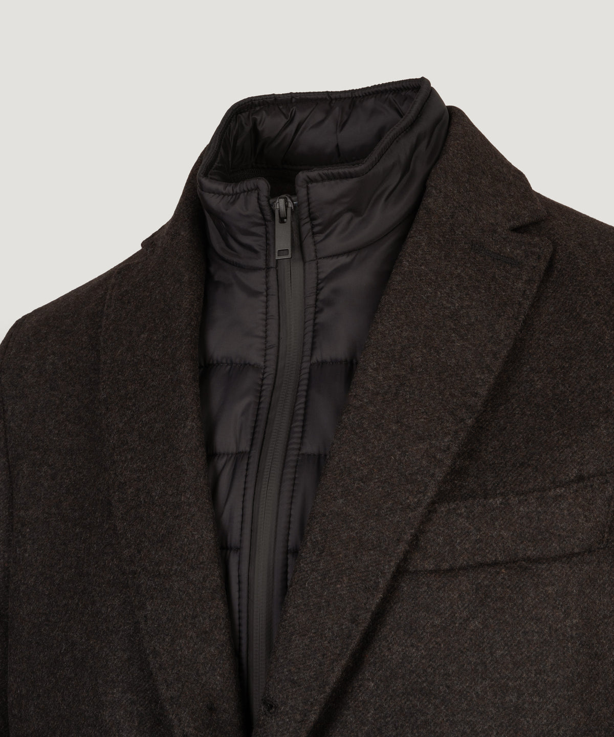 The Coat wol-kasjmiermix donkerbruin