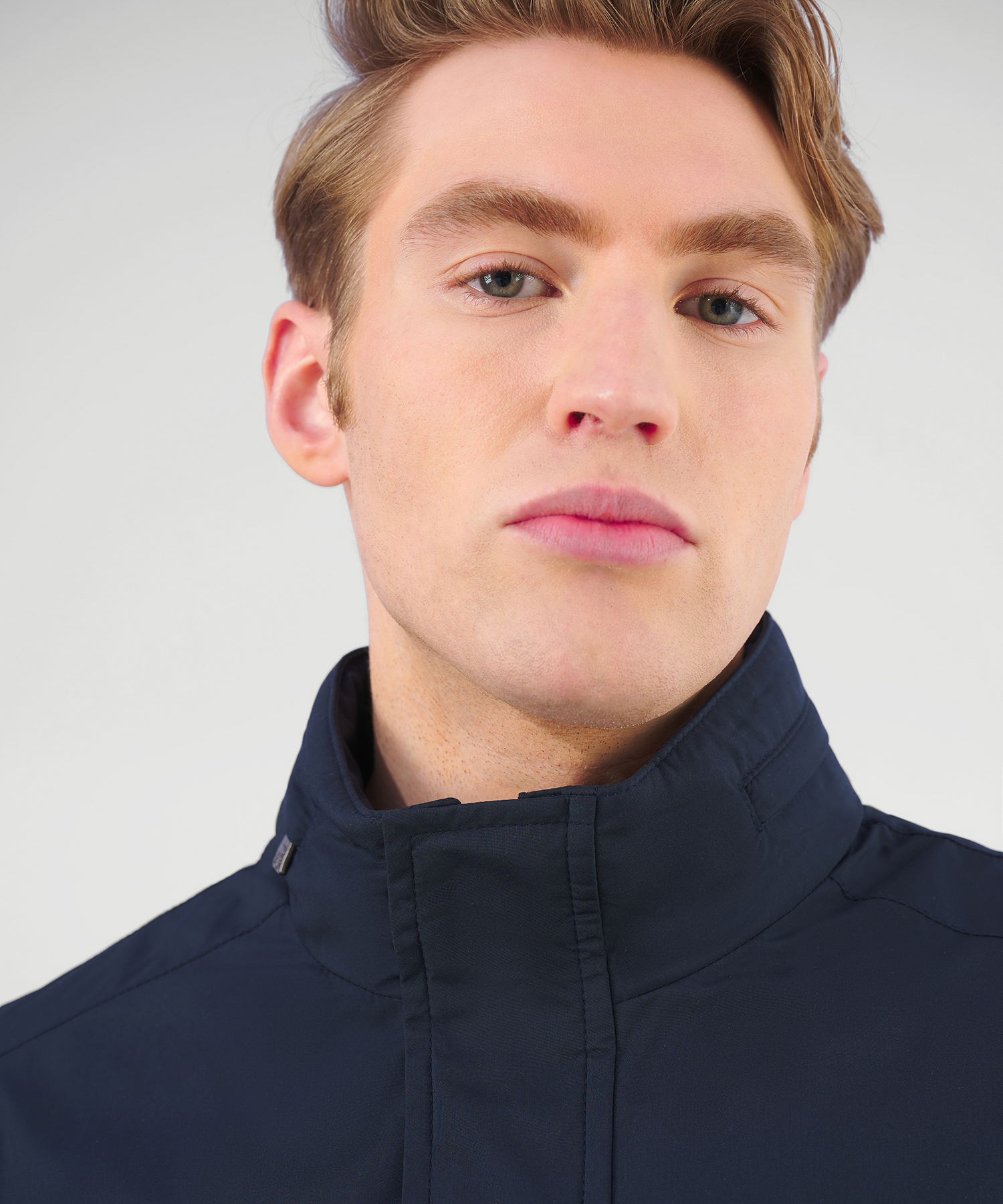Field jacket katoenmix donkerblauw