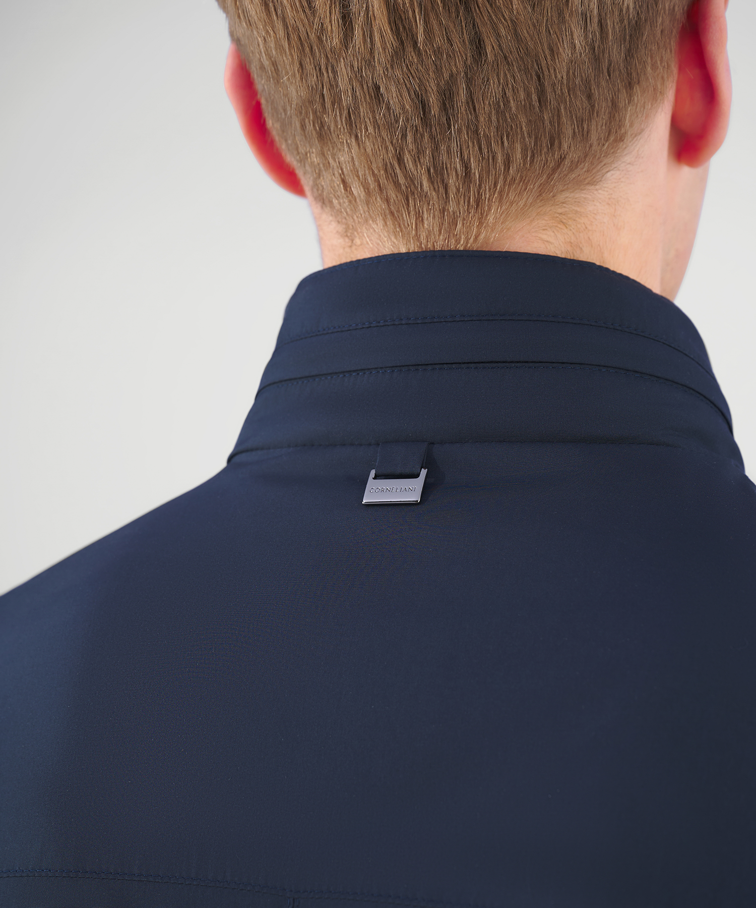 Field jacket katoenmix donkerblauw