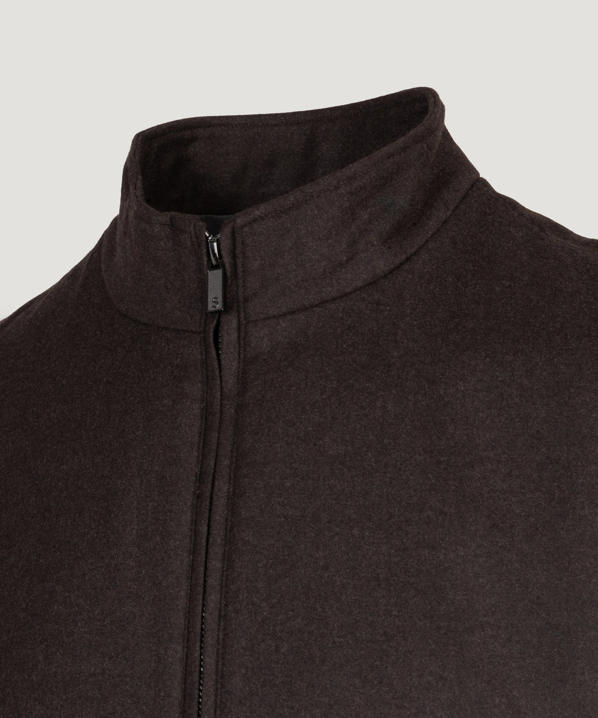 Lorenzo light flannel bodywarmer scheerwol donkerbruin