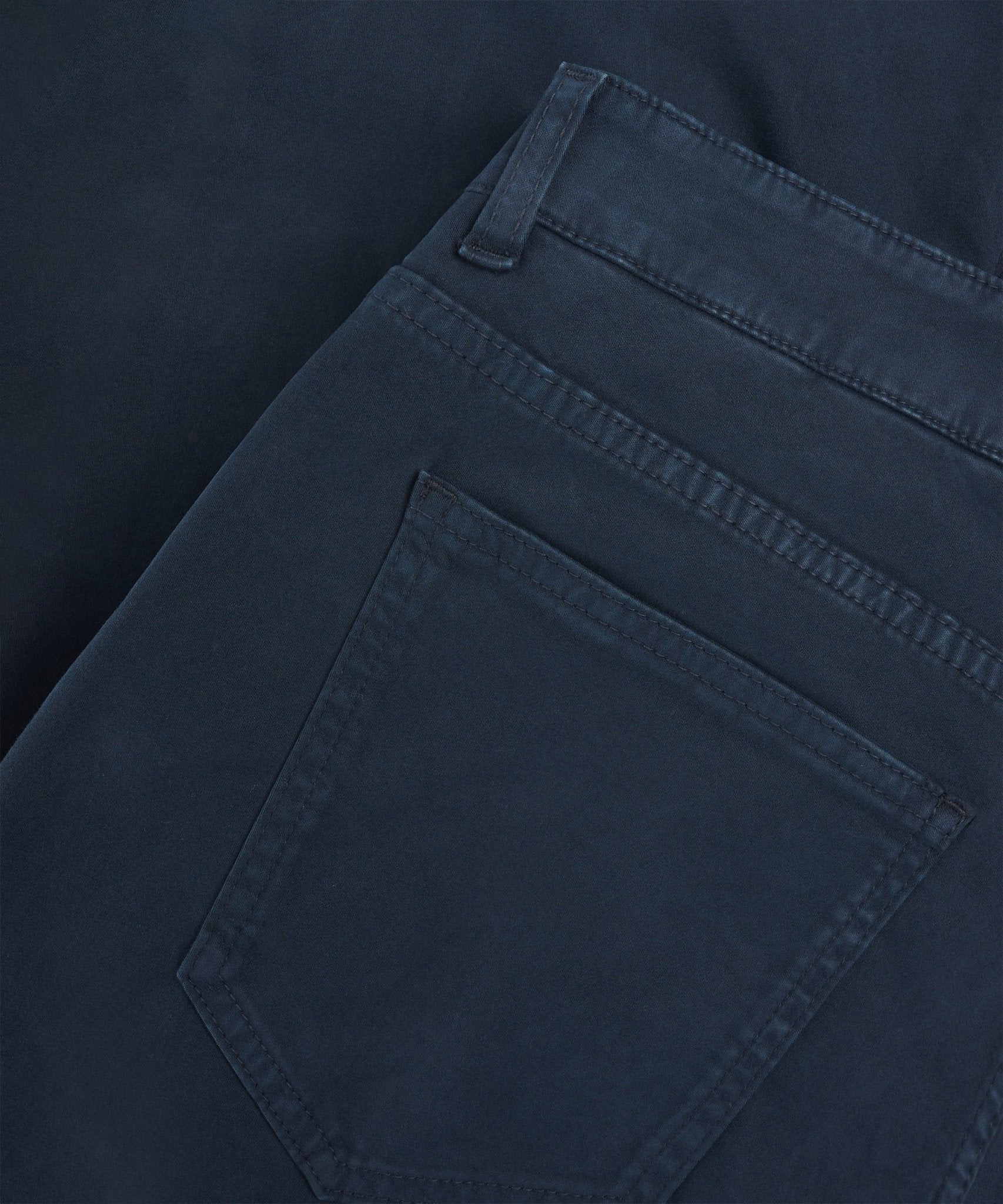 SOCI3TY 5-pocket broek garment dye katoen donkerblauw - The Society Shop