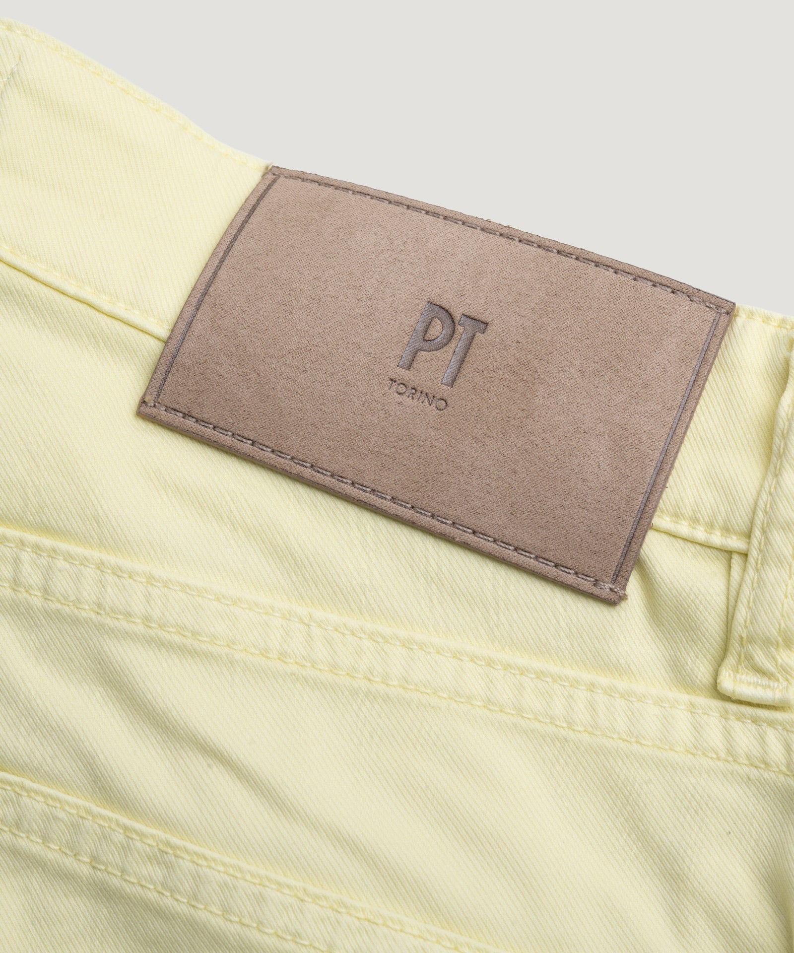 PT Torino 5 - pocket Jazz Updated katoen/lyocell stretch lichtgeel - THE SOCIETY SHOP