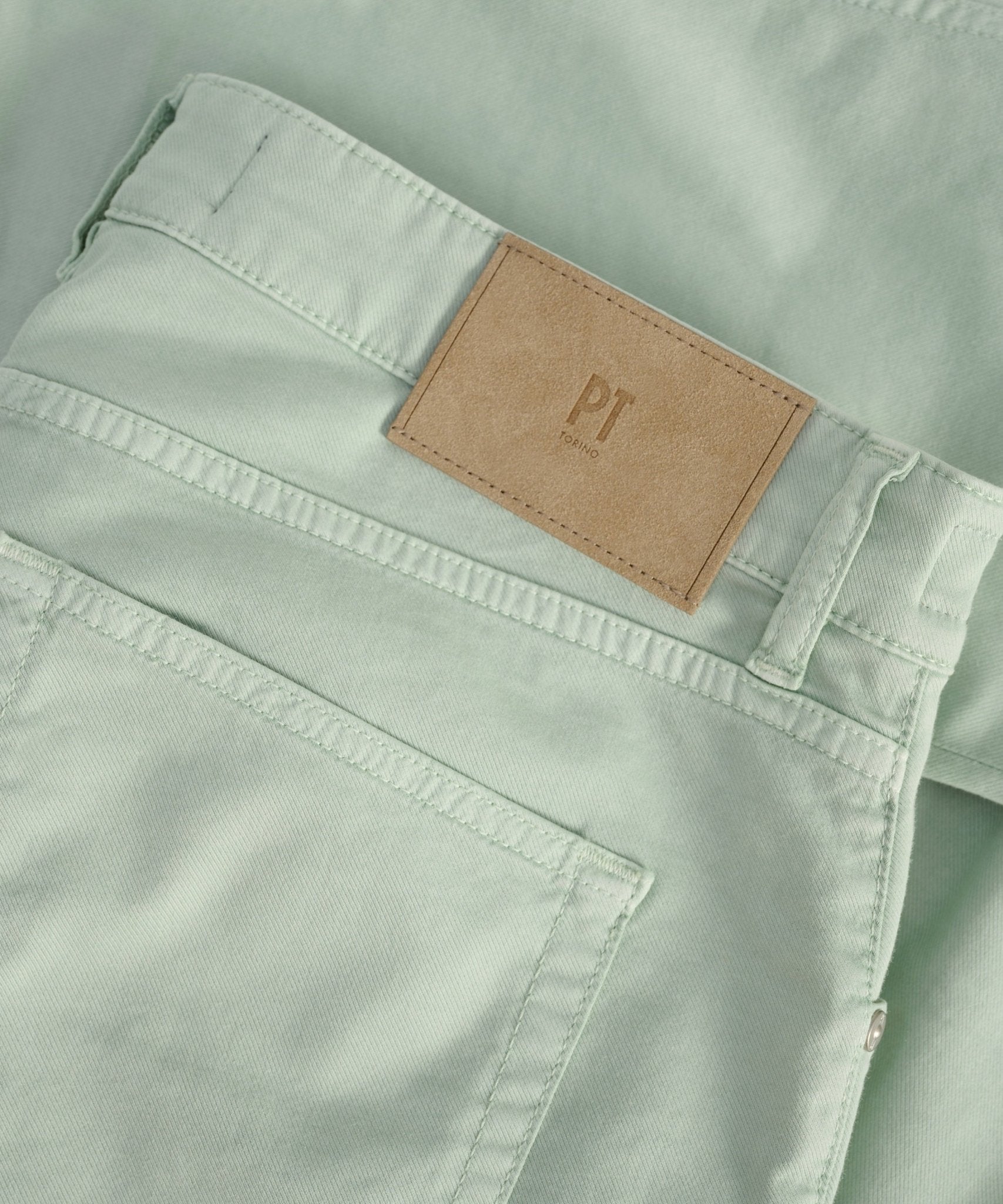PT Torino 5 - pocket katoen/lyocell stretch mintgroen - THE SOCIETY SHOP