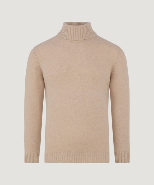 Trui turtleneck Soft Wear wolmix beige