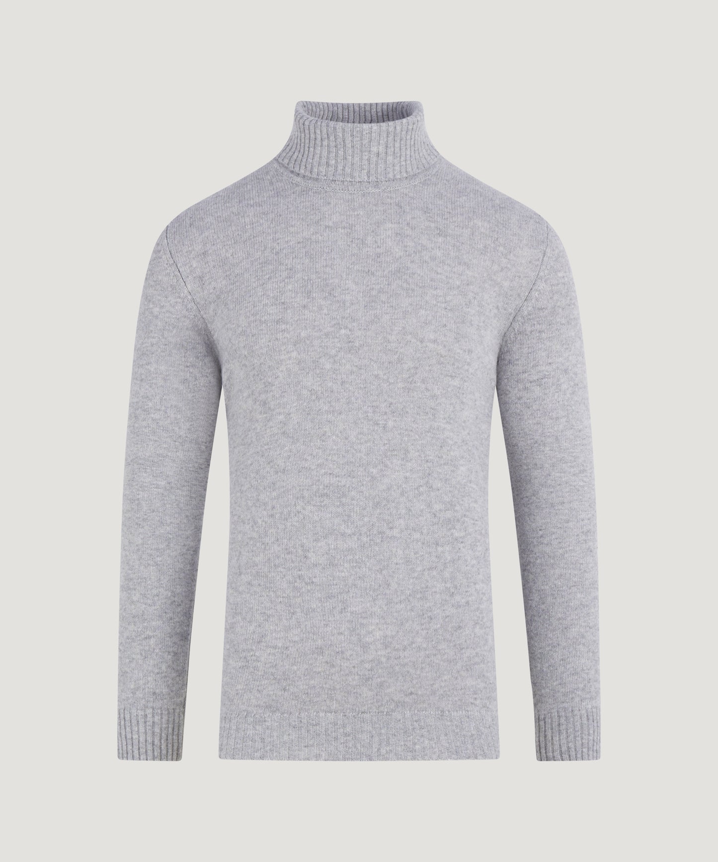 Trui turtleneck Soft Wear wolmix lichtgrijs