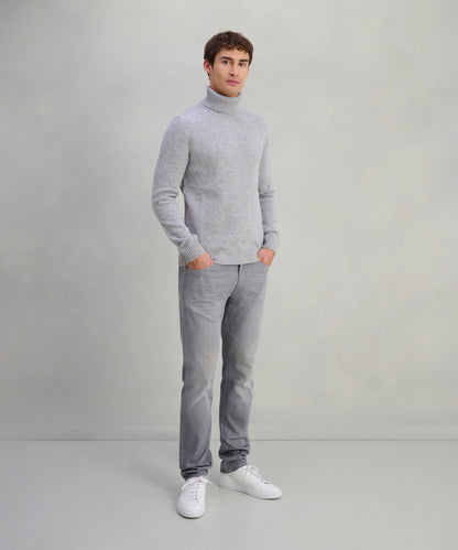 Trui turtleneck Soft Wear wolmix lichtgrijs