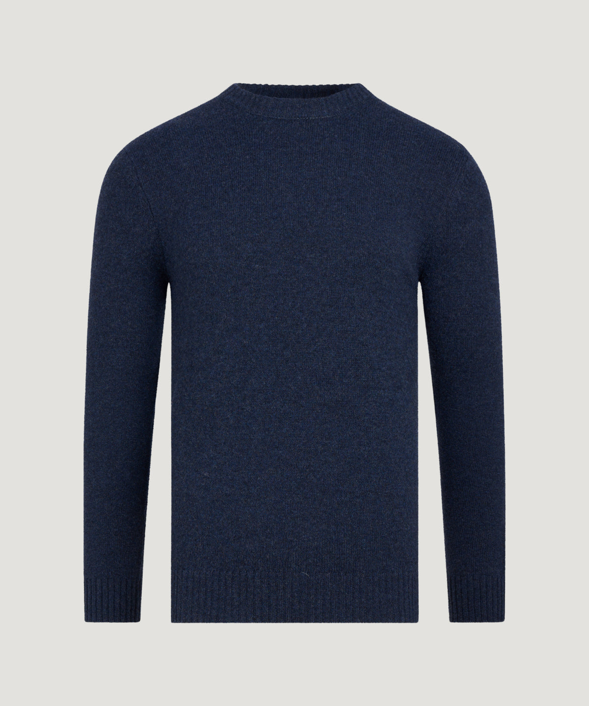 Crewneck trui lamswolmix RWS indigoblauw