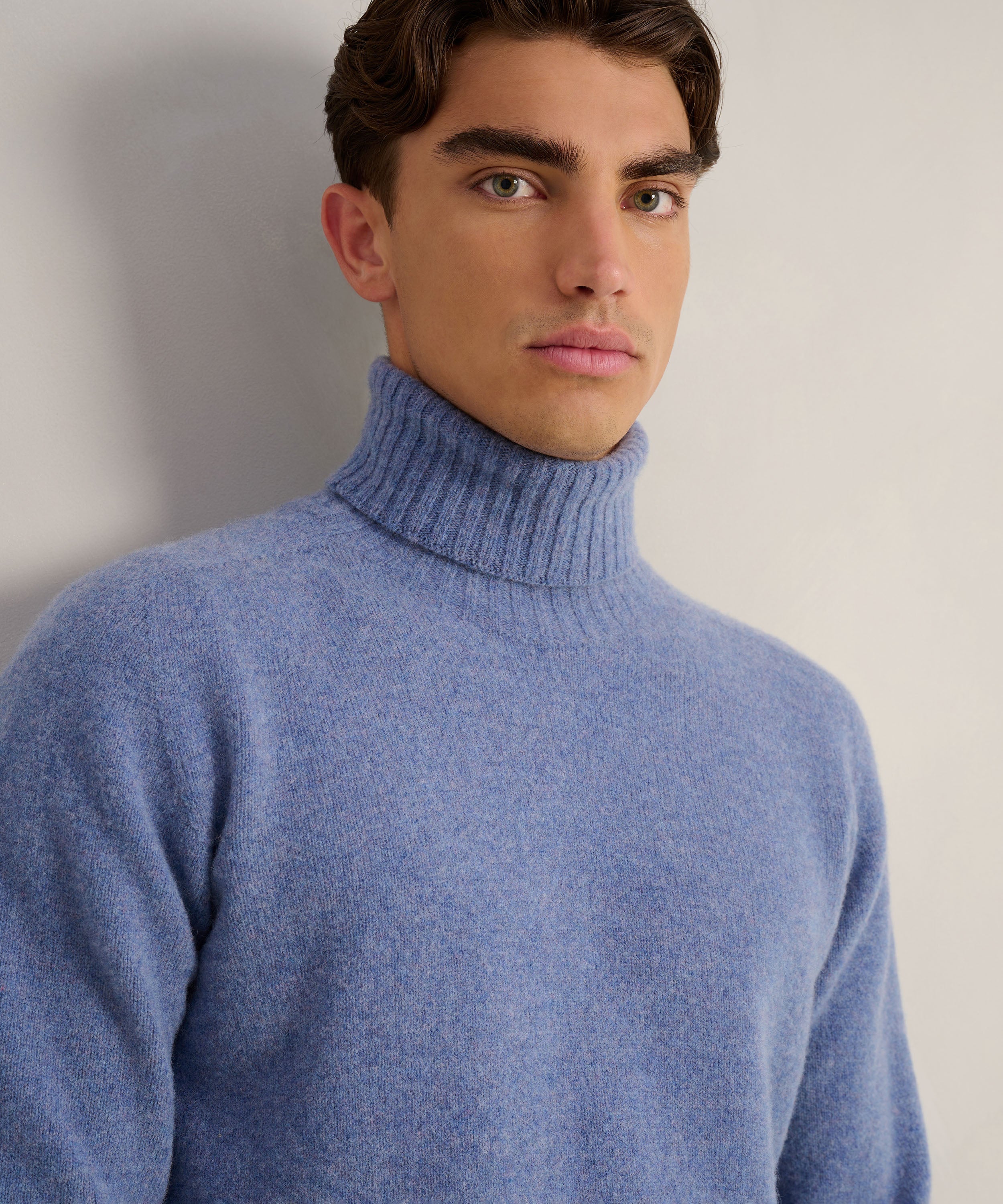 Seamless coltrui Shetland wol blauw