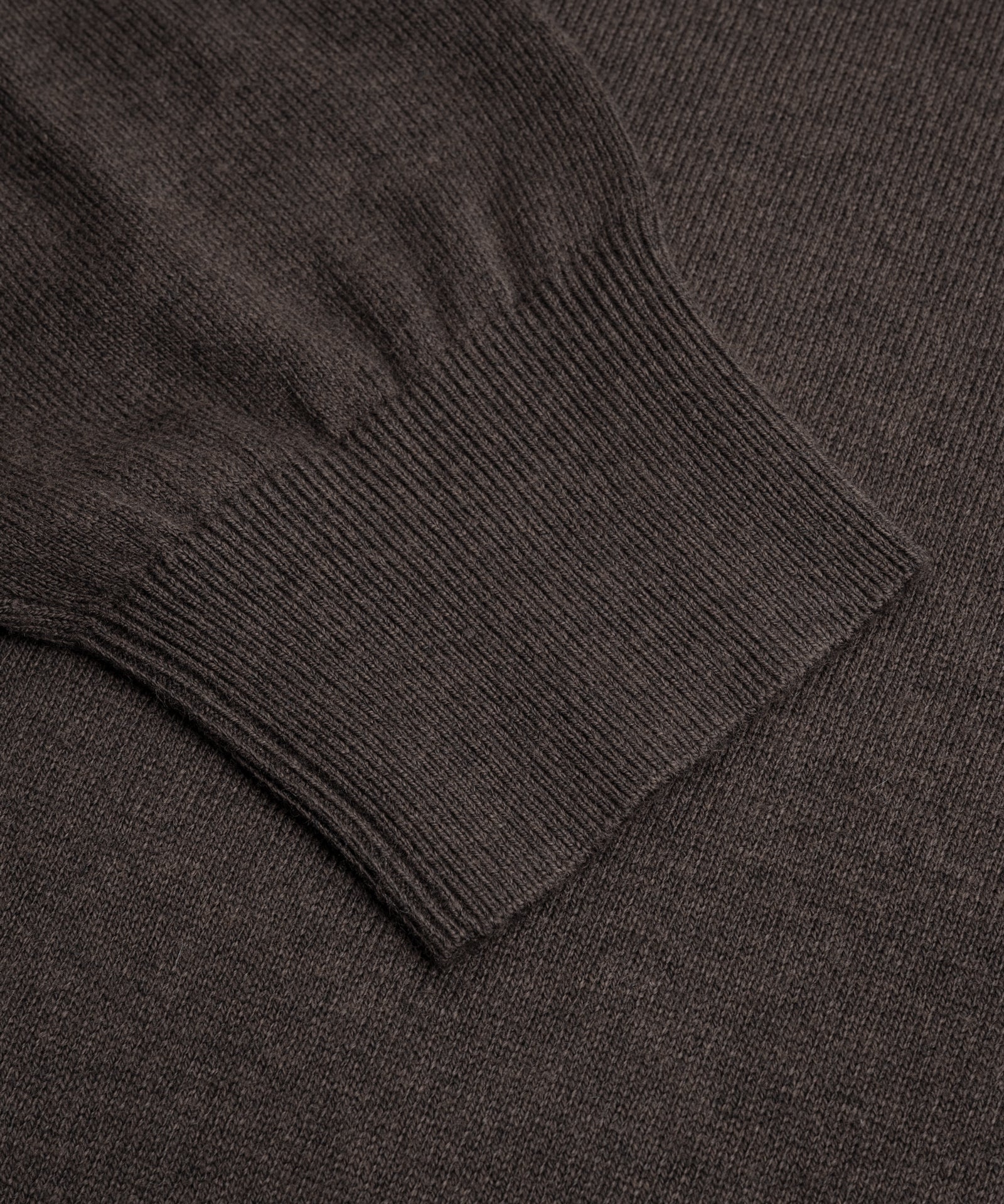 Crewneck trui Cotton Cashmere donkerbruin