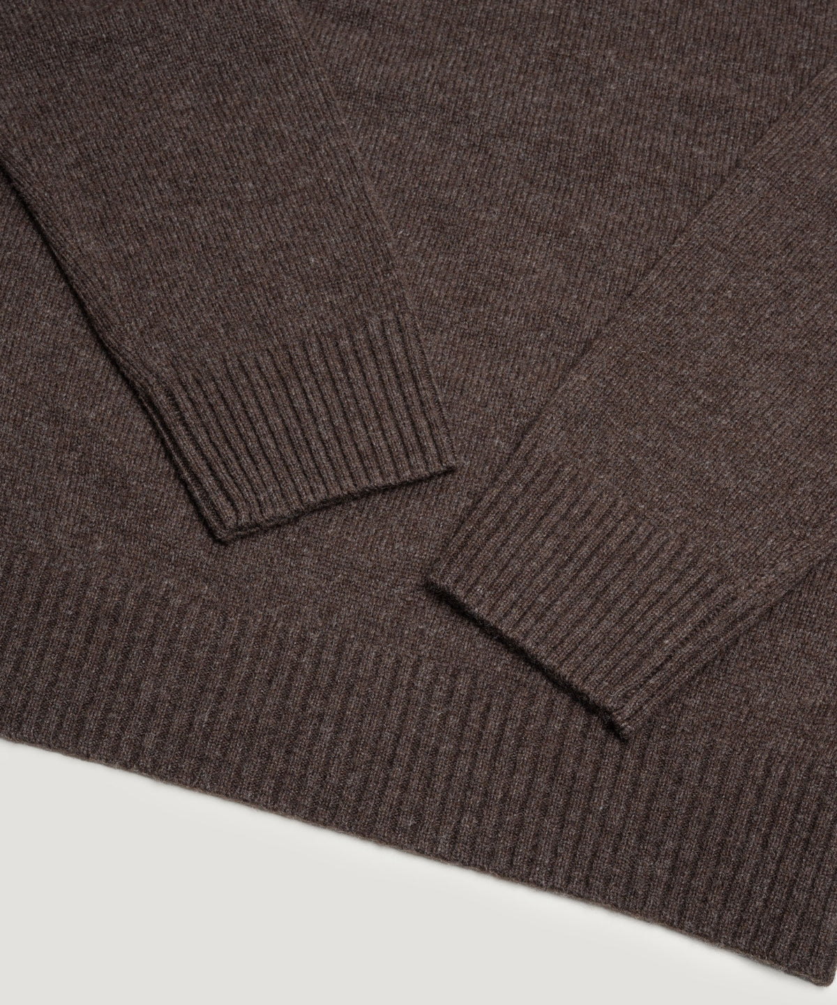 Crewneck trui lamswolmix RWS bruin