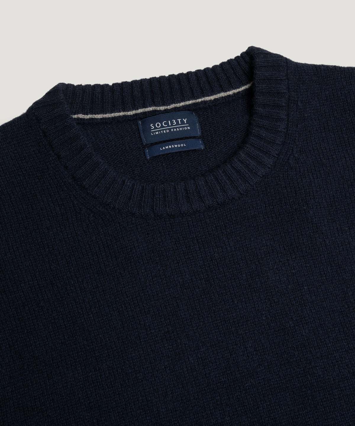 Crewneck trui lamswolmix RWS donkerblauw