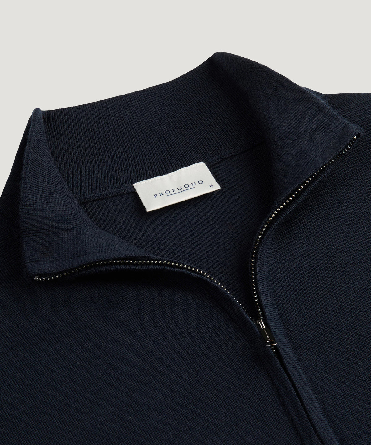Half-zip trui merino donkerblauw
