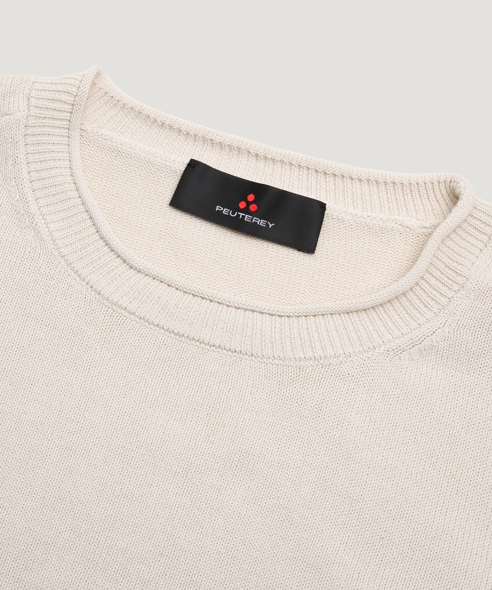 Caliper knitted trui katoen beige