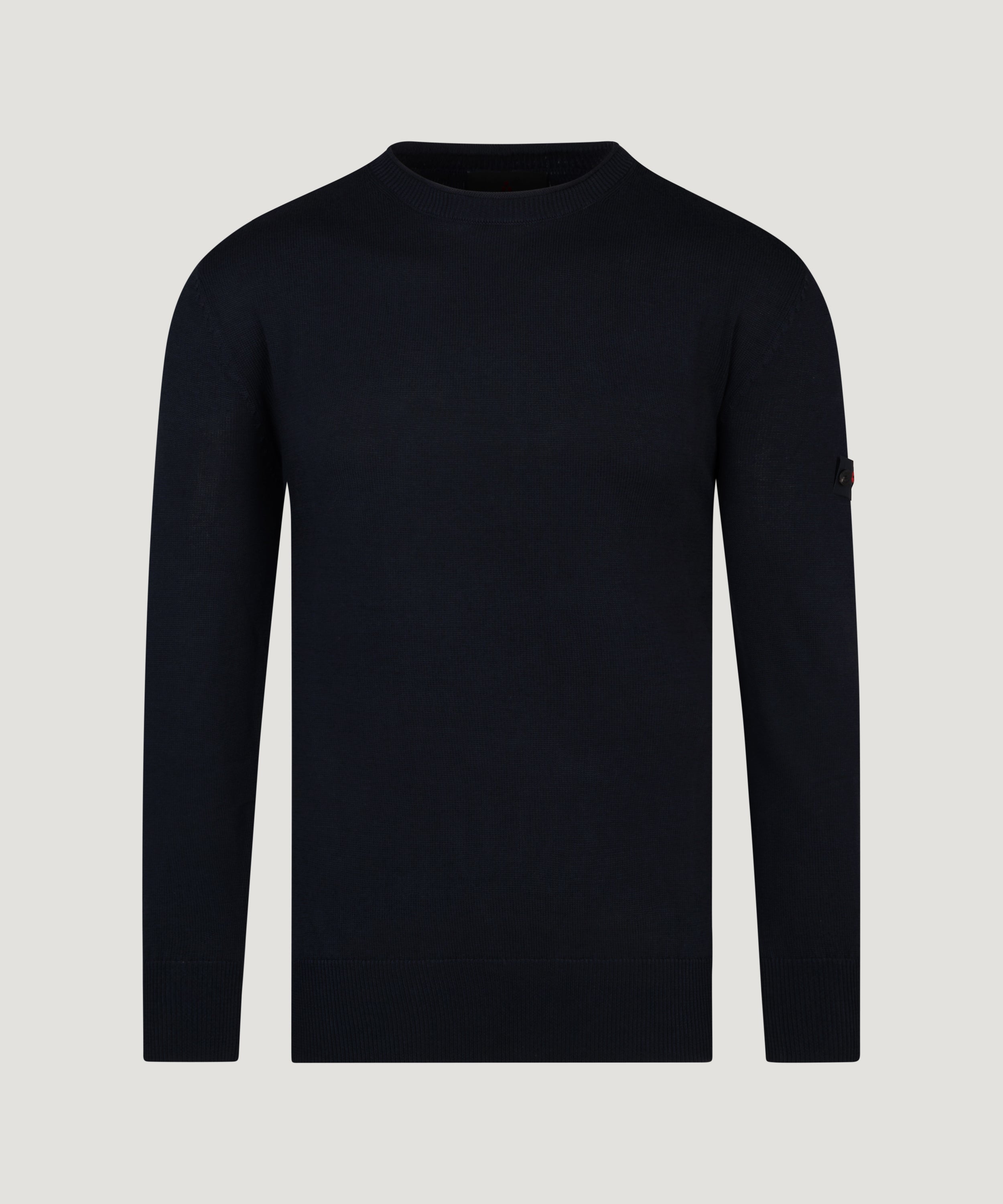 Caliper knitted trui katoen donkerblauw