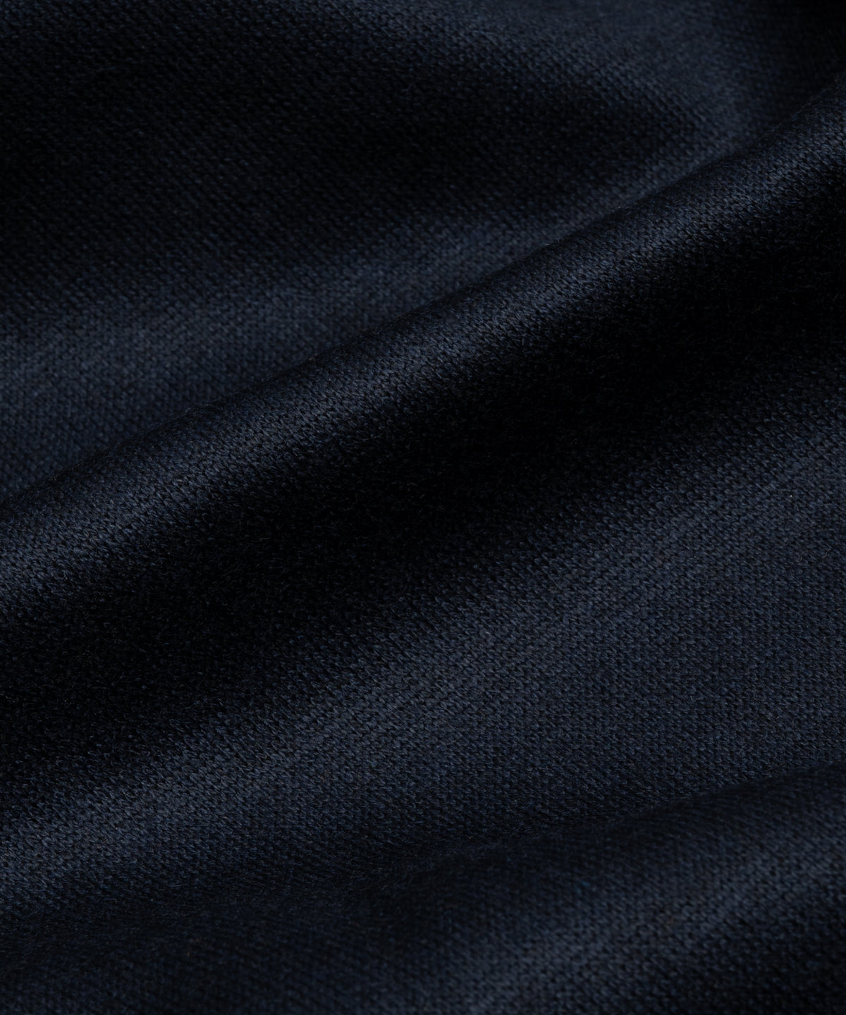 Anorak half-zip trui merinowol/TENCEL jersey donkerblauw