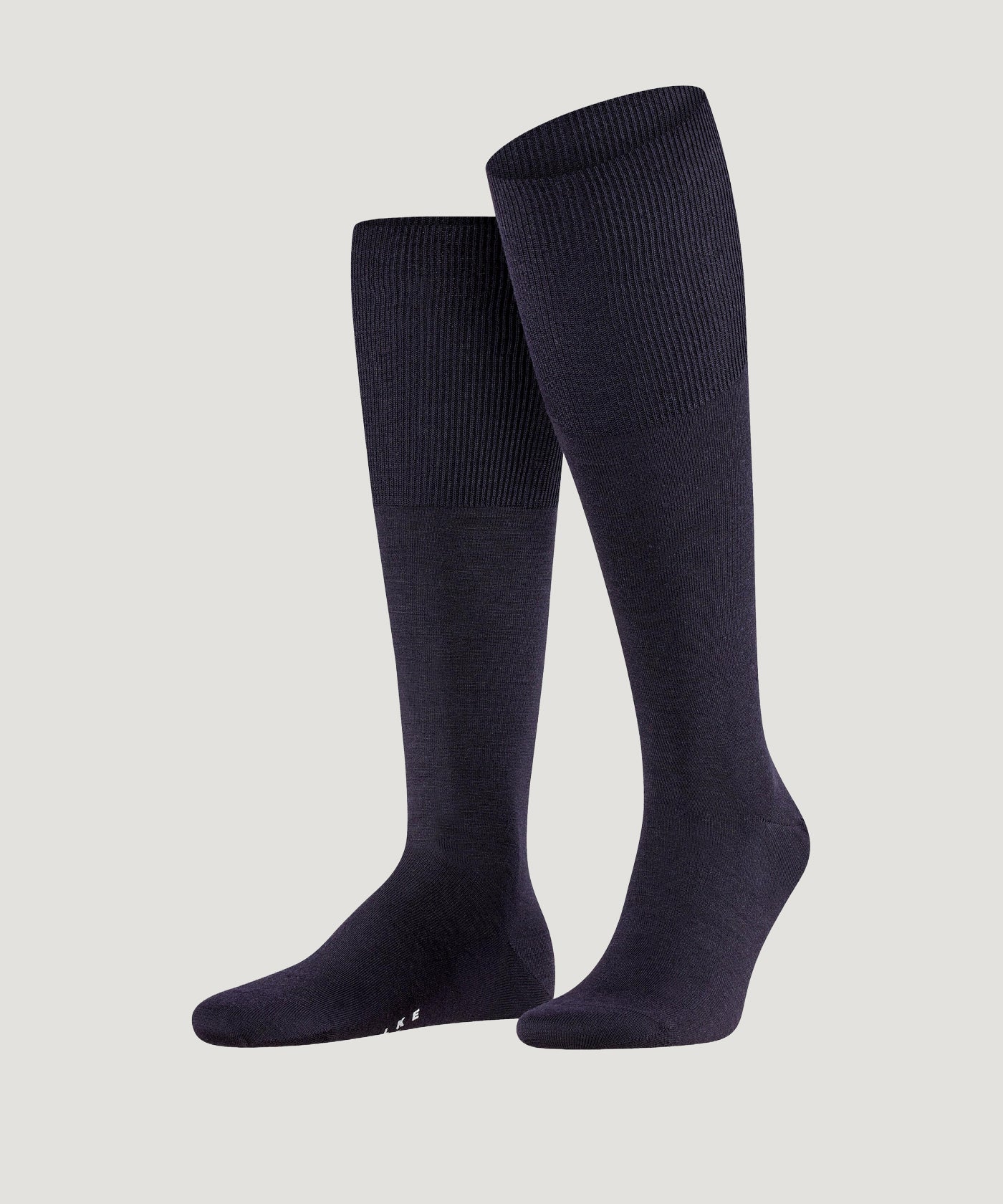 Airport kniekousen wol/katoen donkerblauw