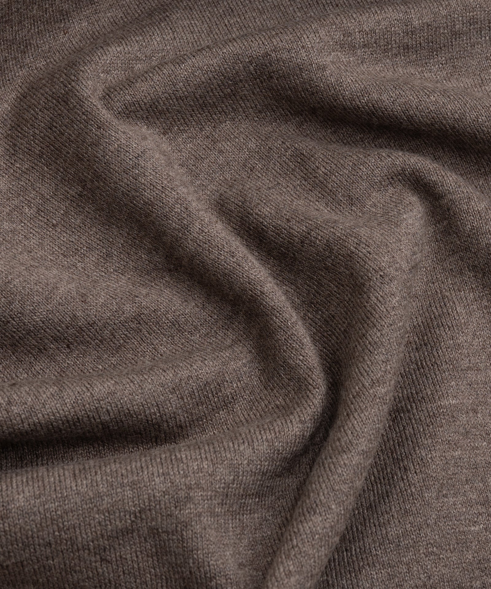 Knitted T-shirt katoen/zijde/kasjmier taupe